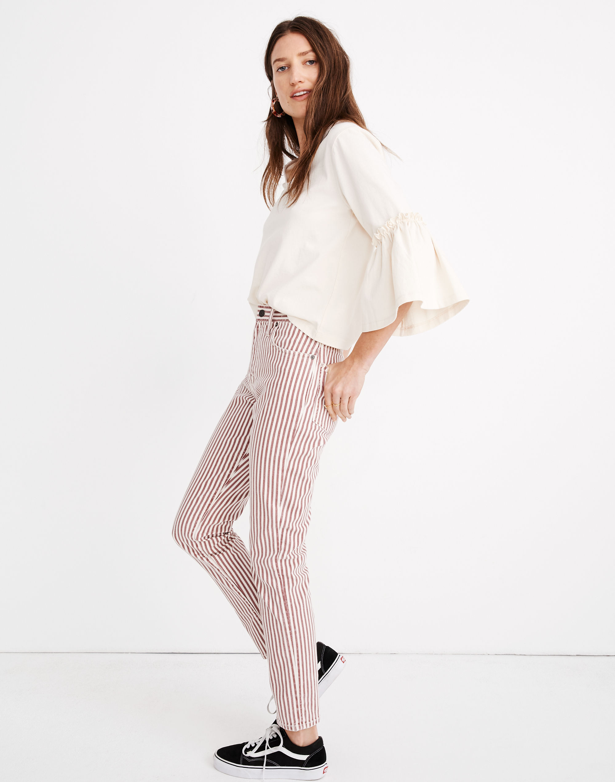 The High-Rise Slim Boyjean in Luca Stripe