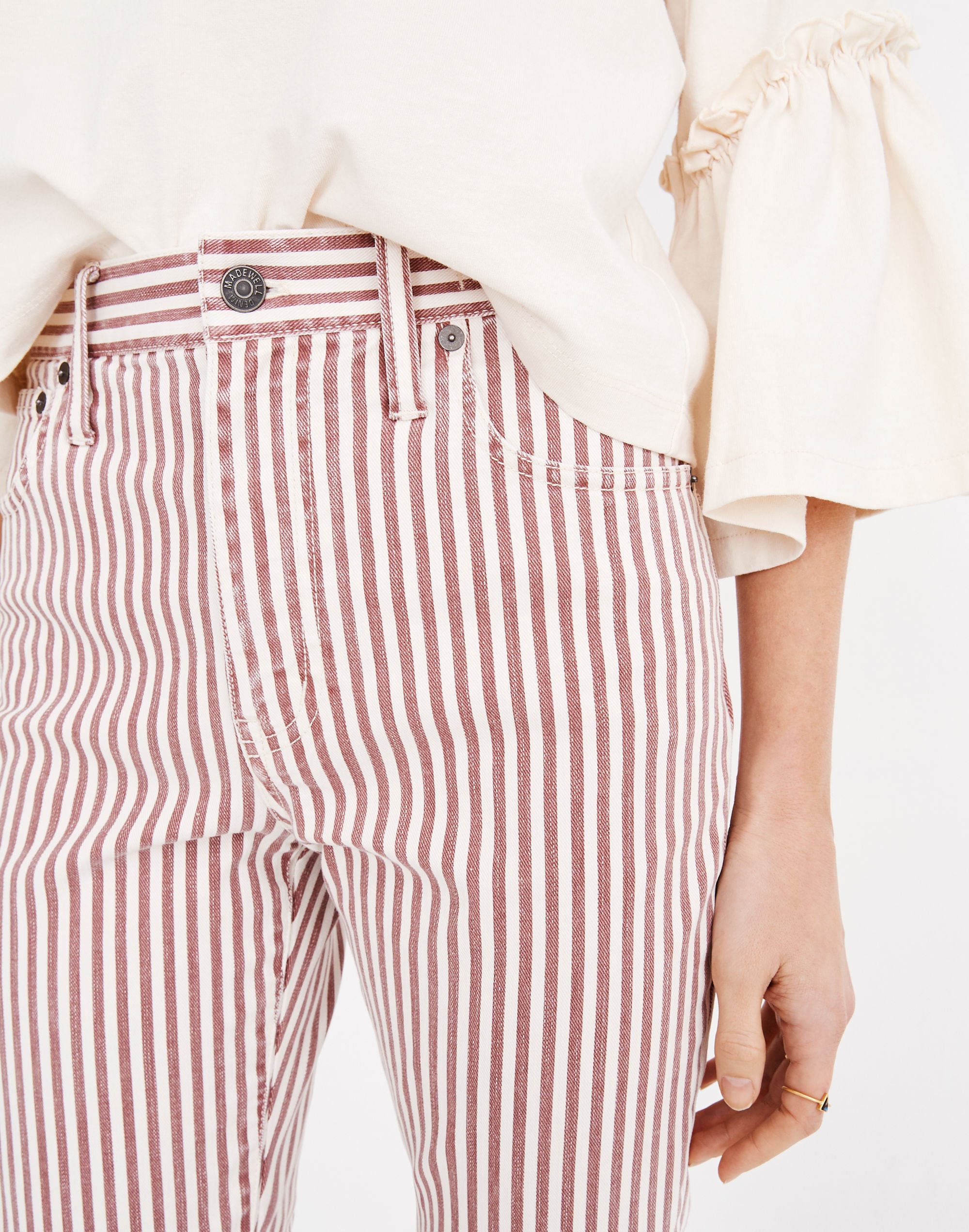 The High-Rise Slim Boyjean in Luca Stripe