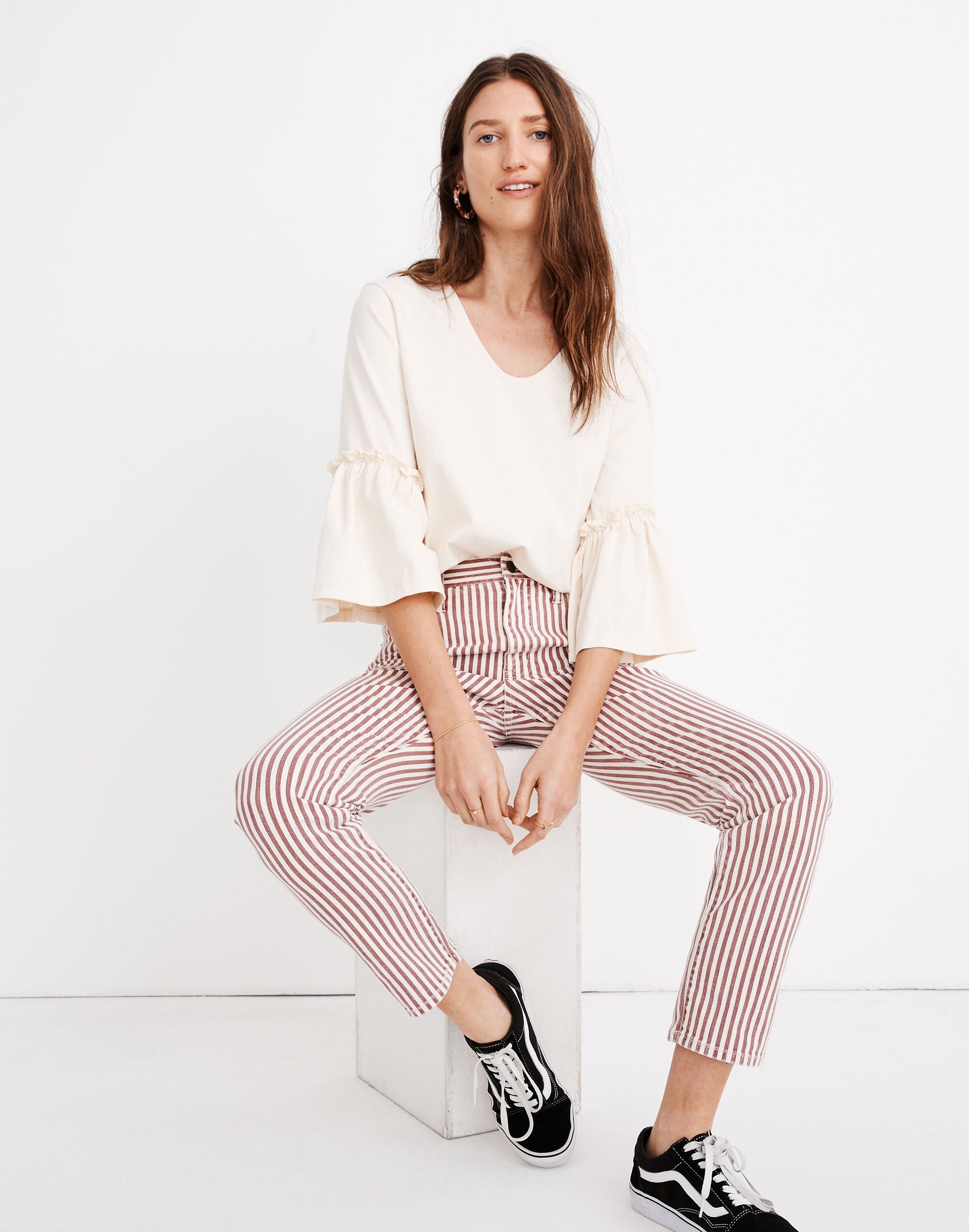 The High-Rise Slim Boyjean in Luca Stripe