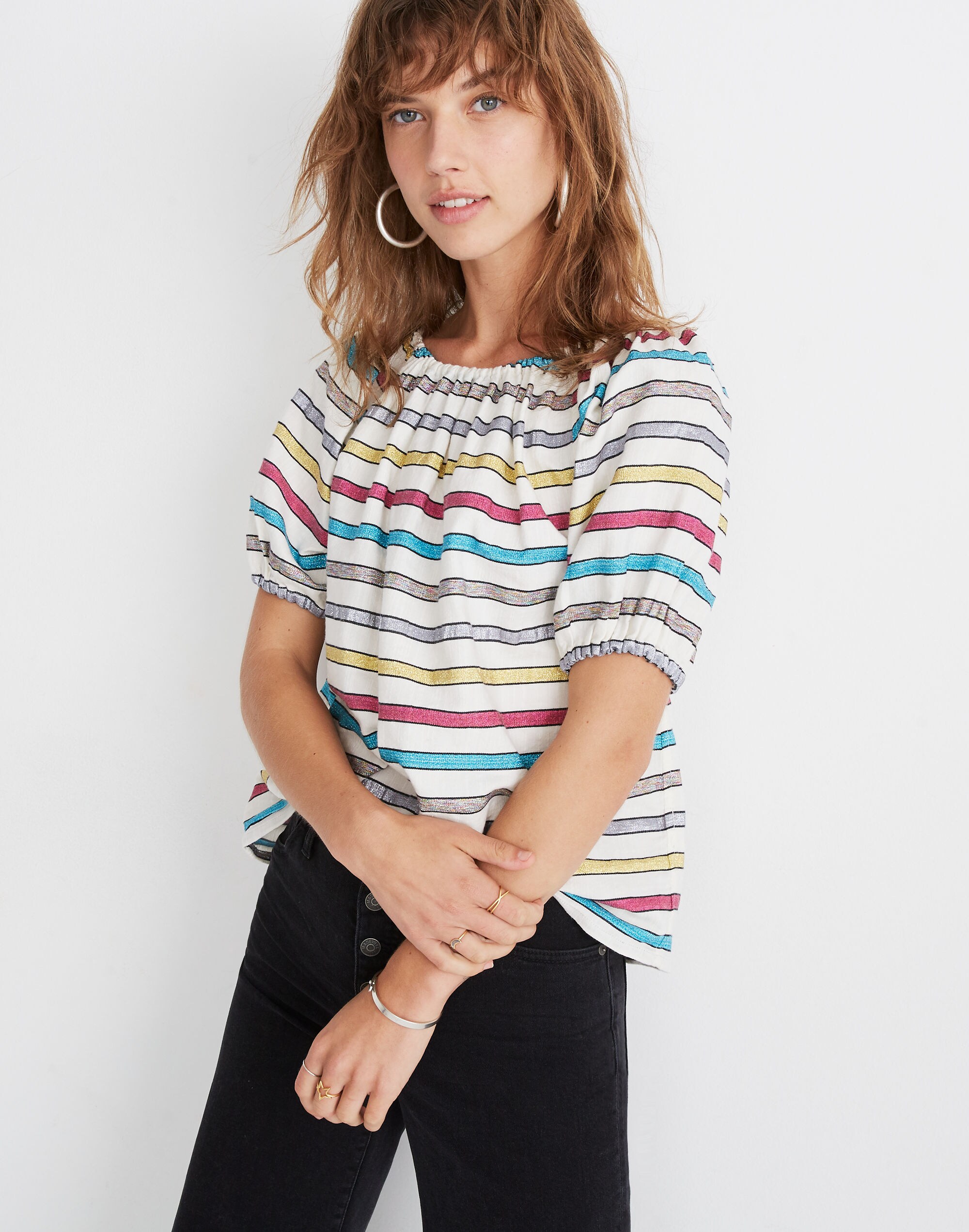 Ace&amp;Jig&trade; Gelato Top in Bon Bon Stripe
