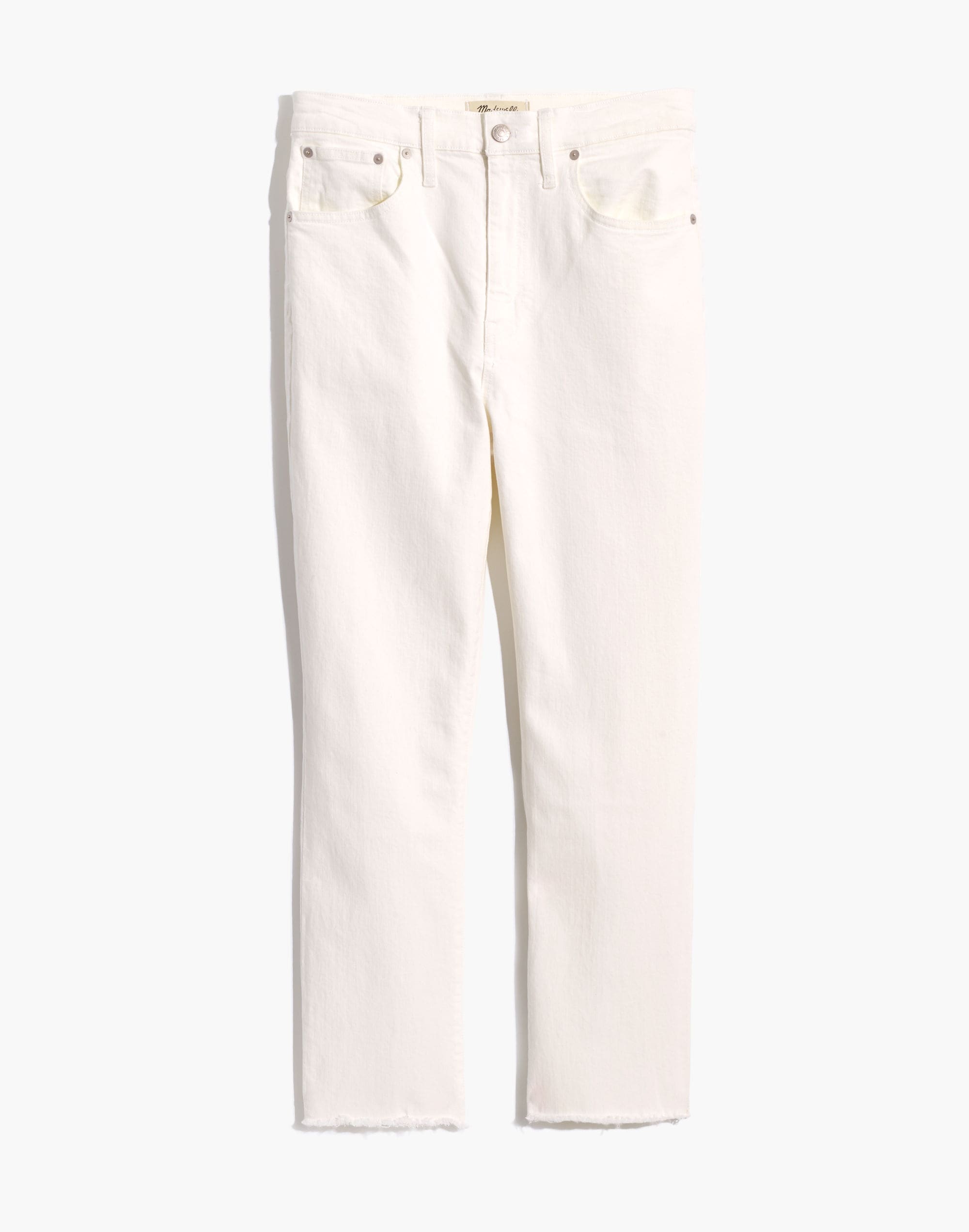 The High-Rise Slim Boyjean in Tile White