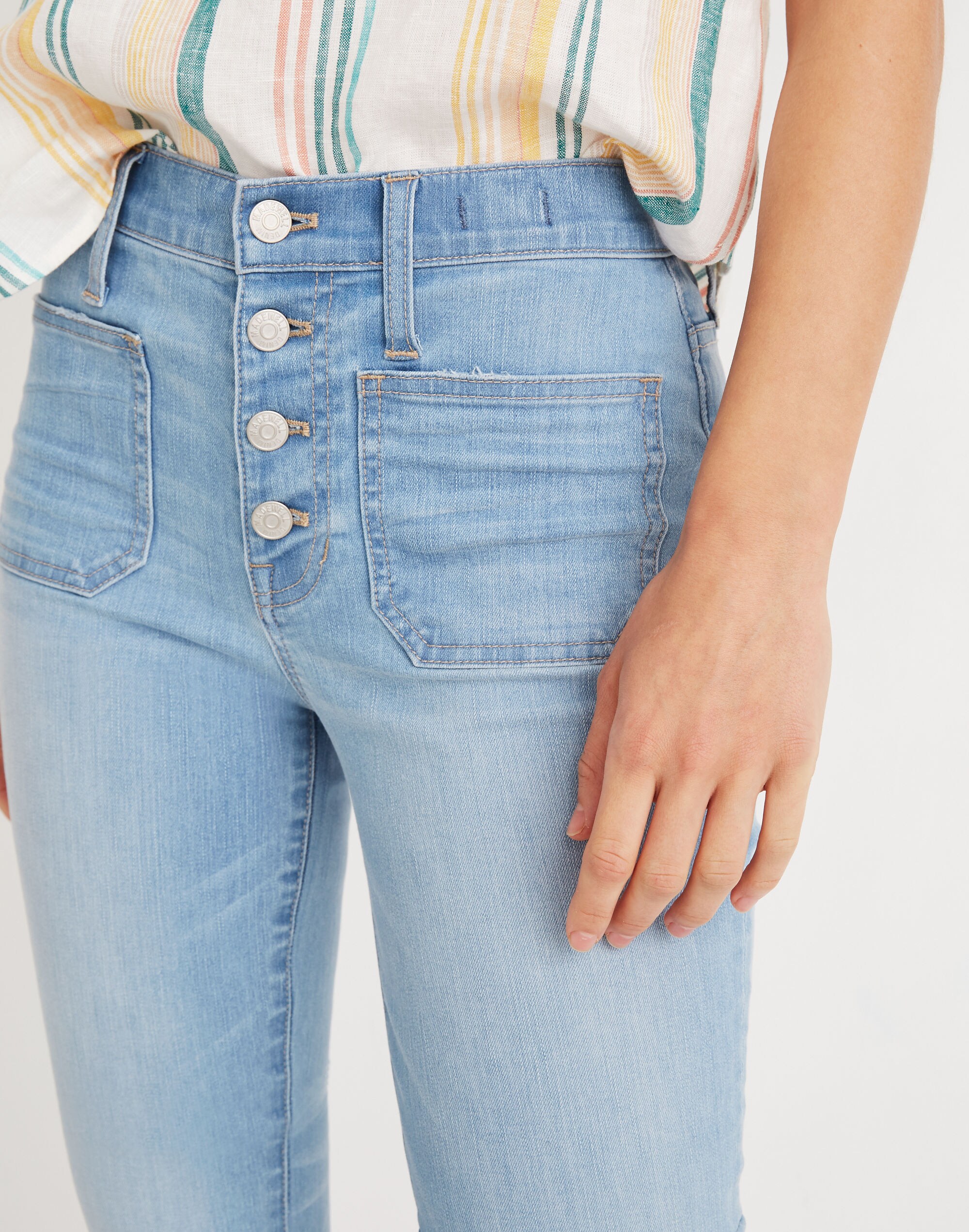 Cali Demi-Boot Jeans in Quince Wash: Button-Front Edition