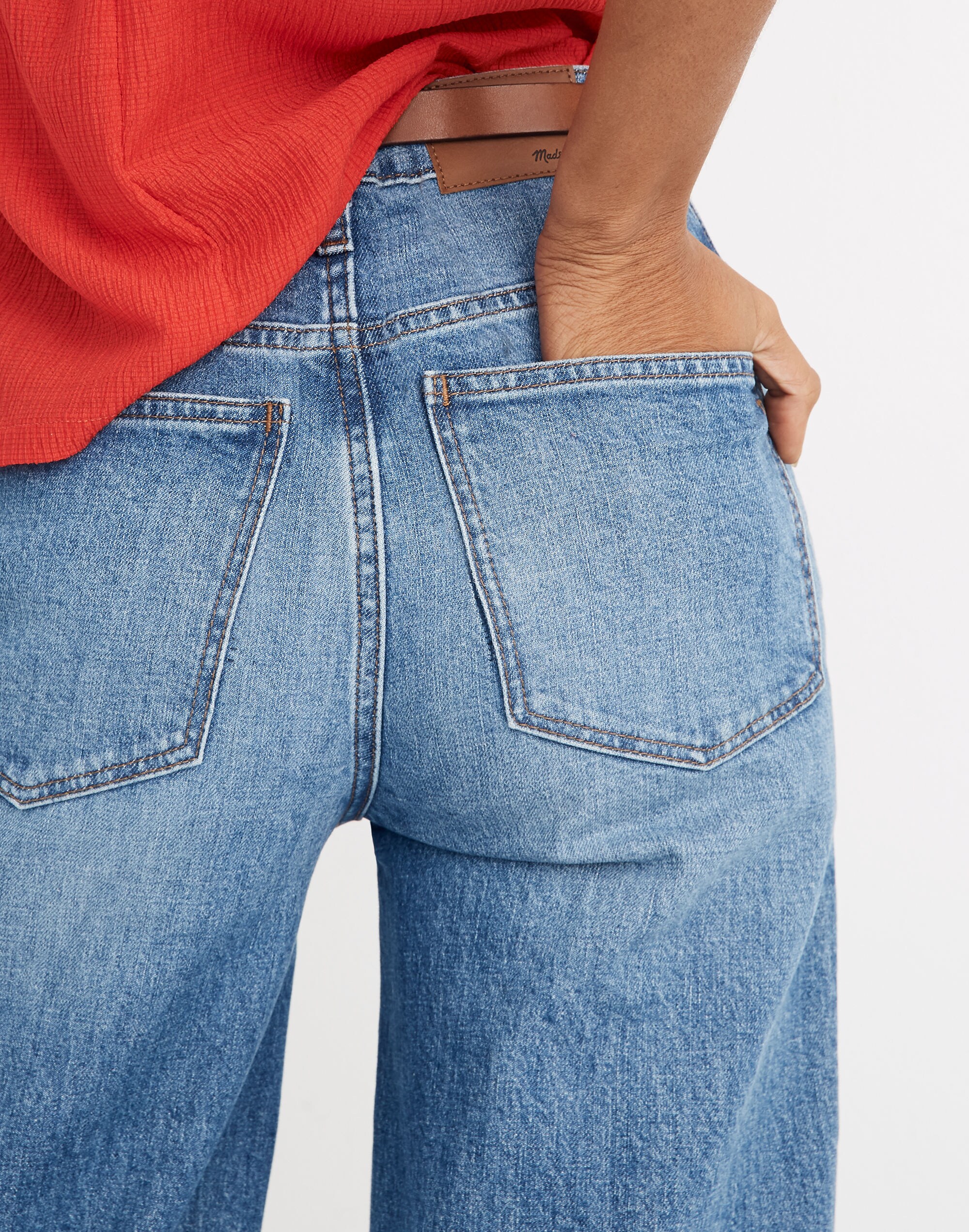 Petite Wide-Leg Crop Jeans in Chesney Wash