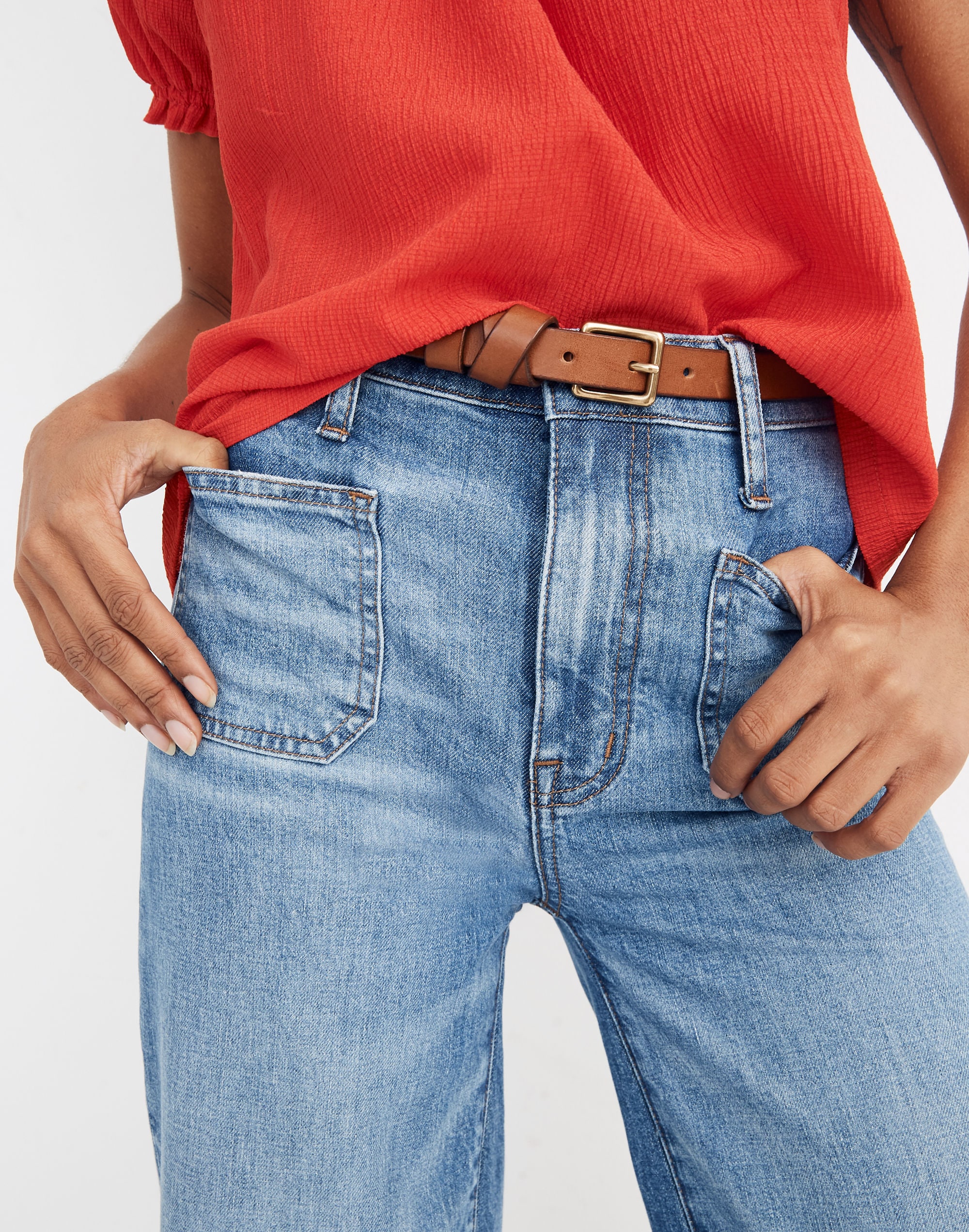 Wide-Leg Crop Jeans in Chesney Wash