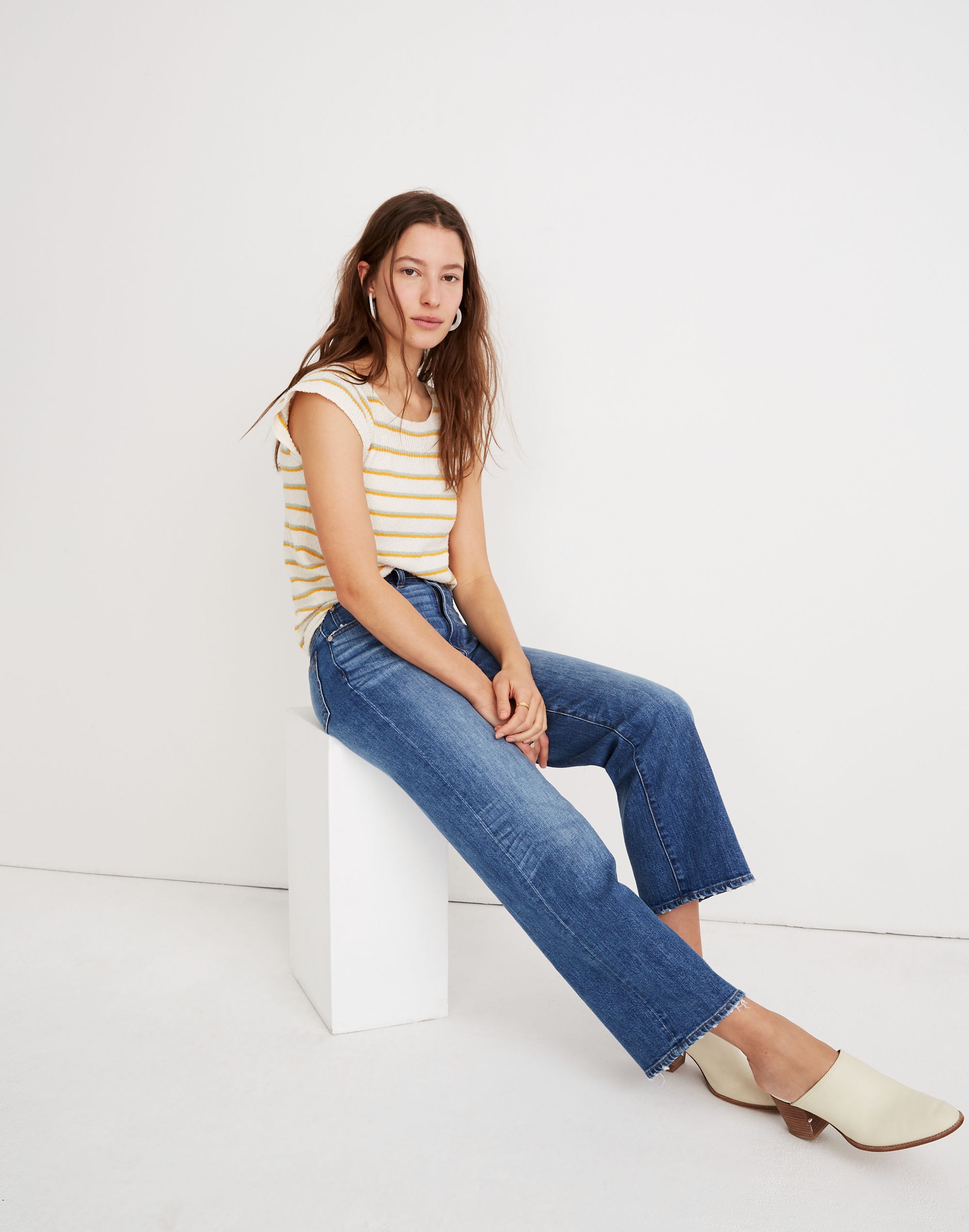 Slim Wide-Leg Jeans in Garrett Wash | Madewell 