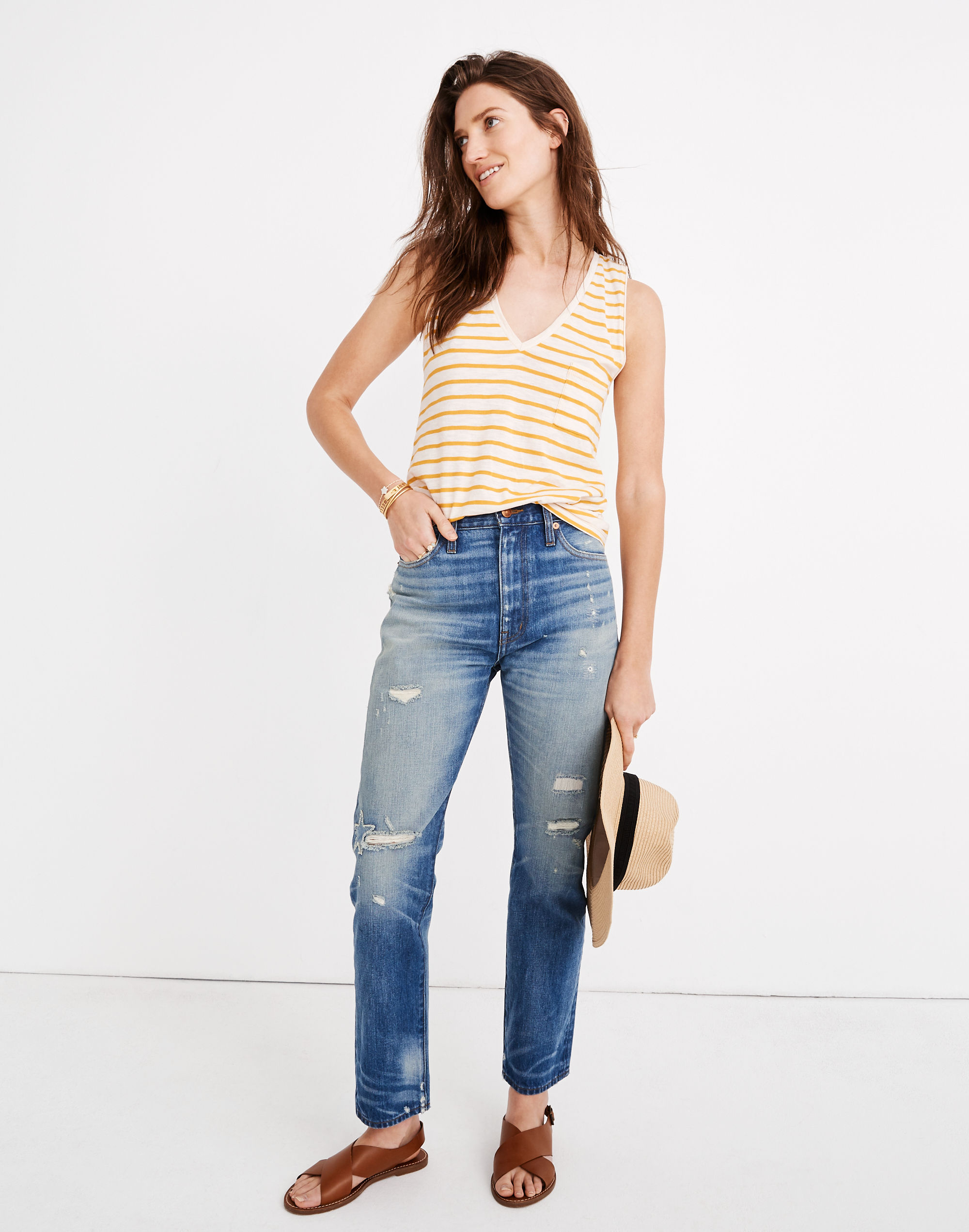 Rivet &amp; Thread High-Rise Slim Boyjeans