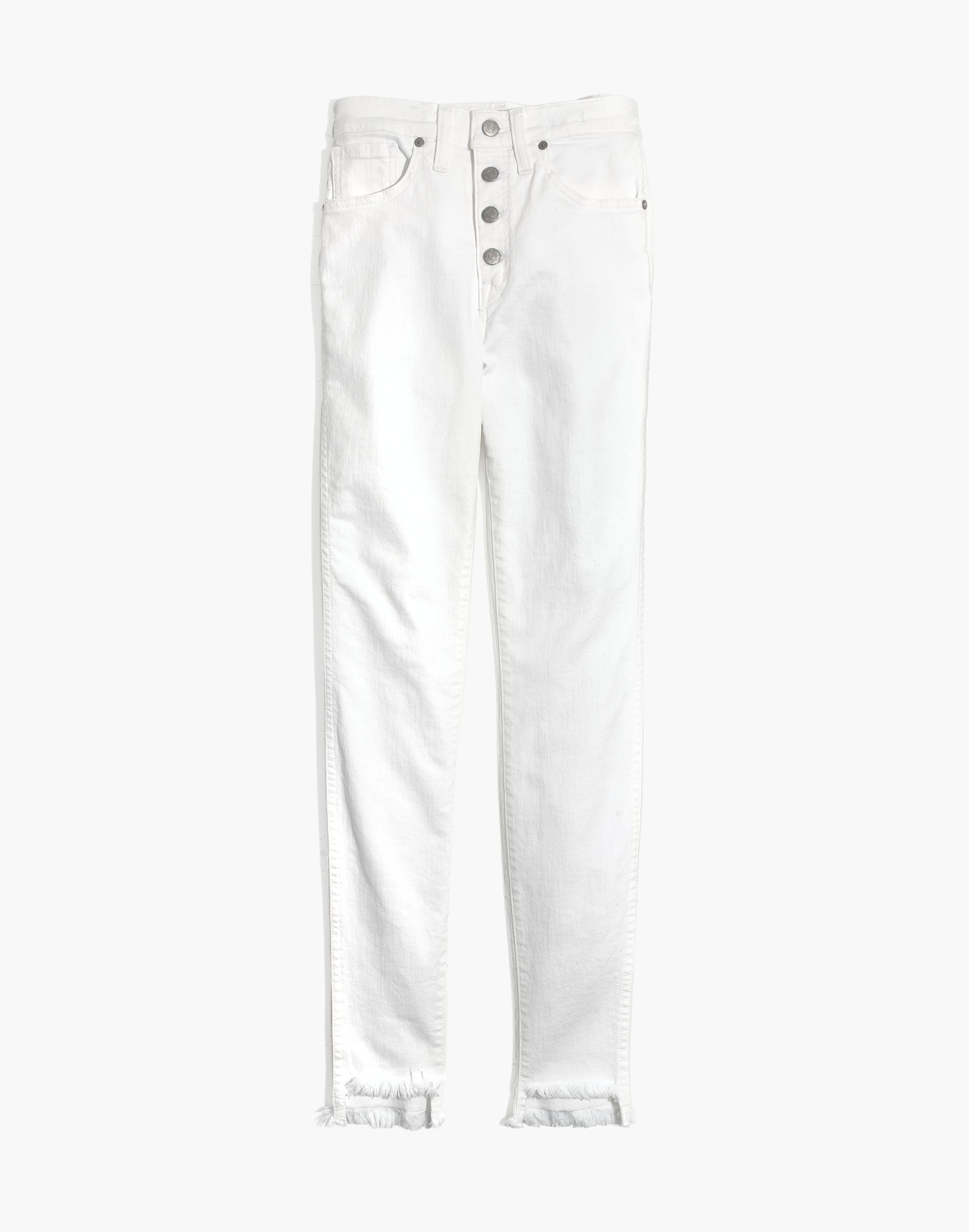 Tall 10" High-Rise Skinny Jeans in Pure White: Step-Hem Edition