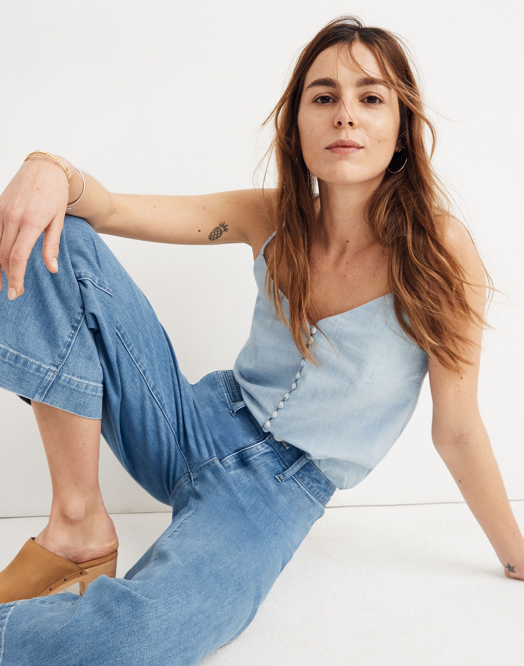 Emmett Wide-Leg Crop Jeans in Langston Wash