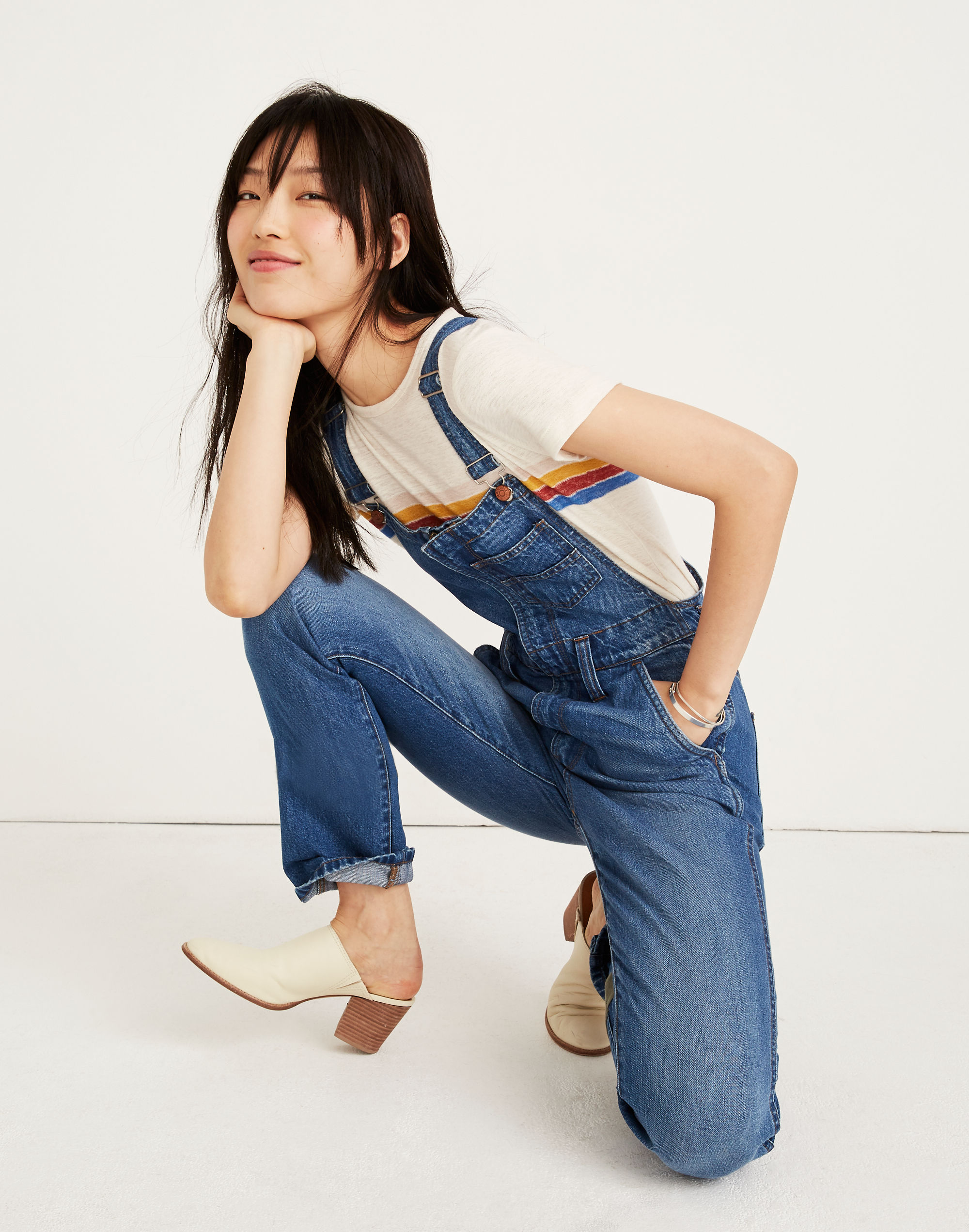 Straight-Leg Zip Overalls