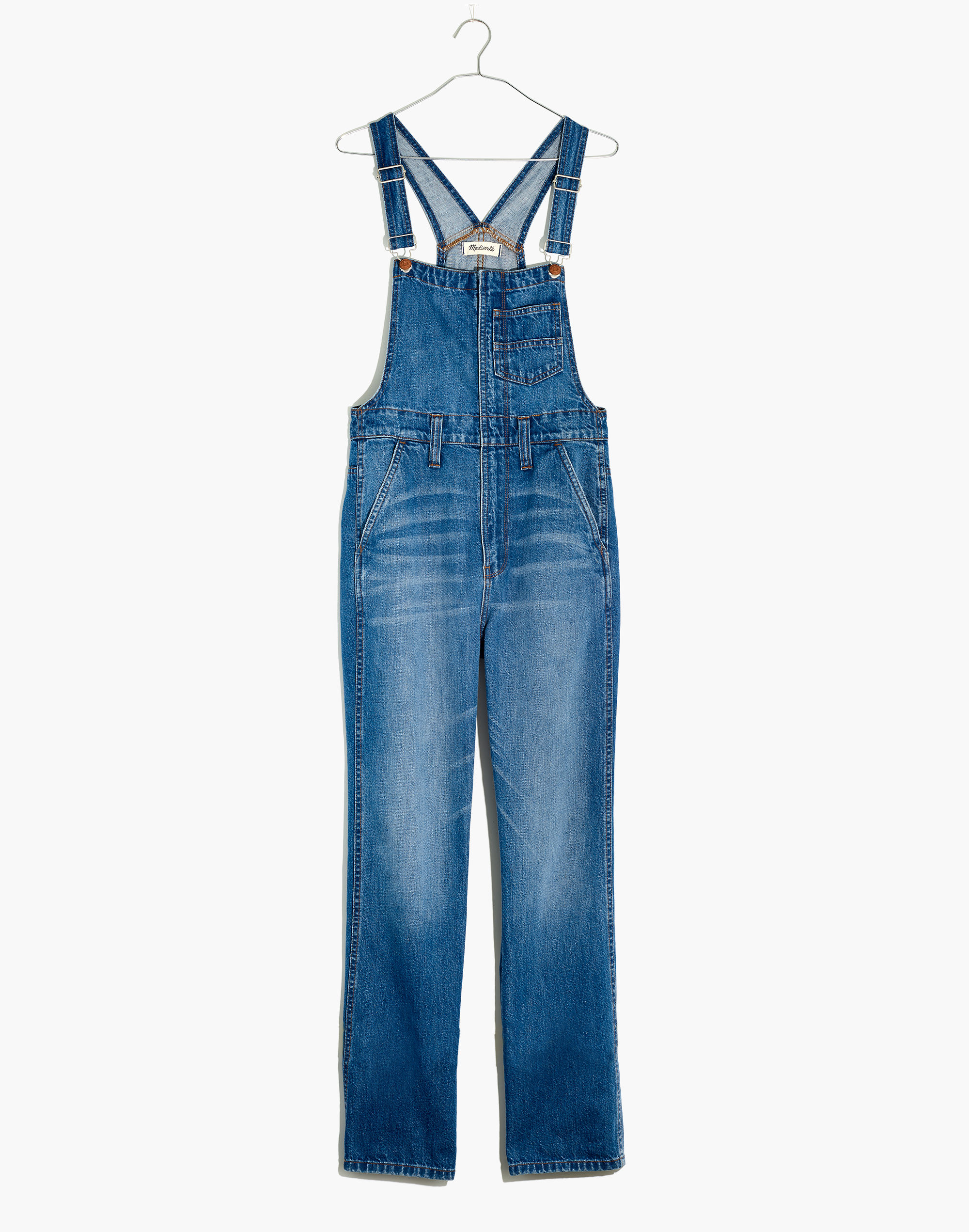 Straight-Leg Zip Overalls