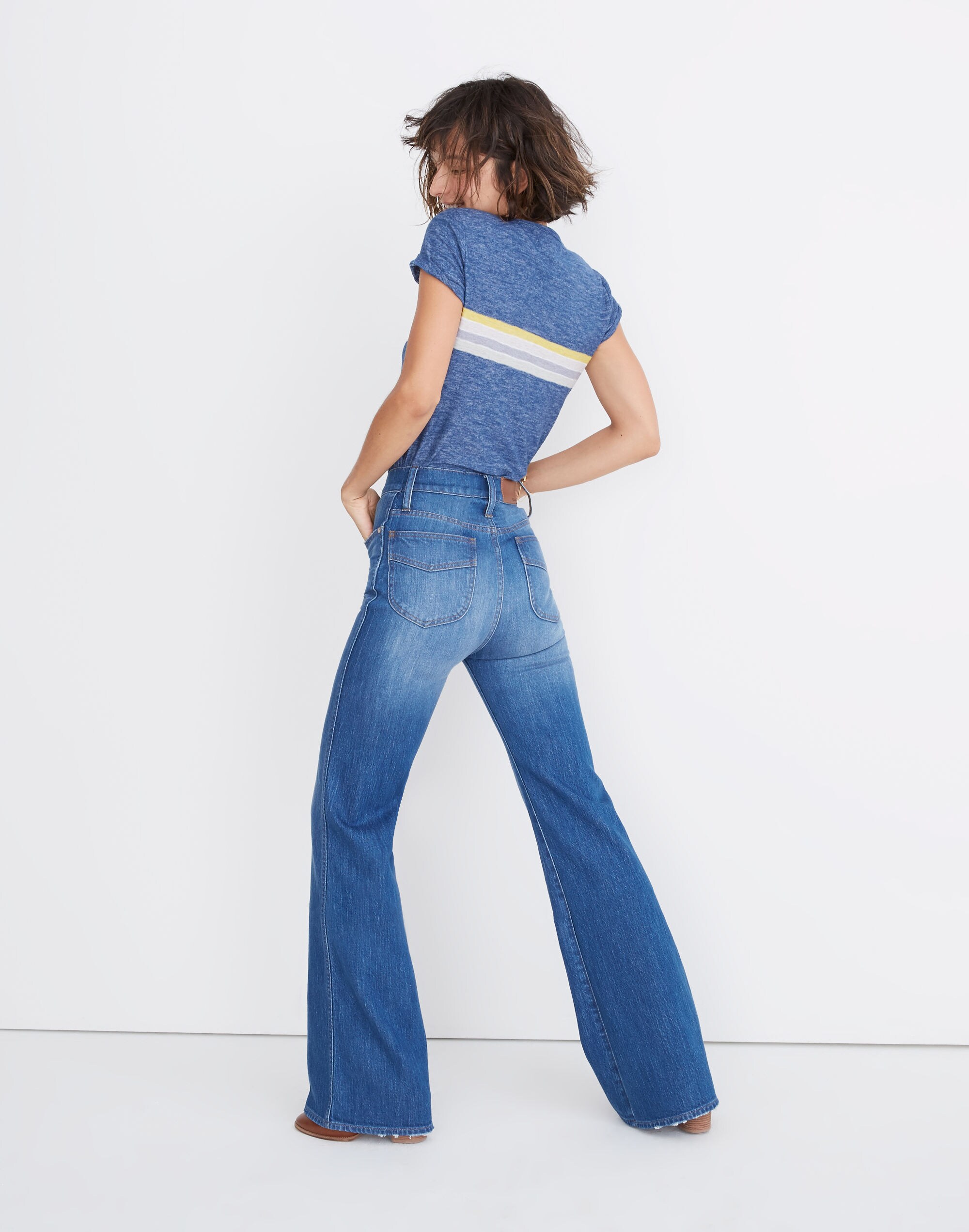 11" High-Rise Flare Jeans