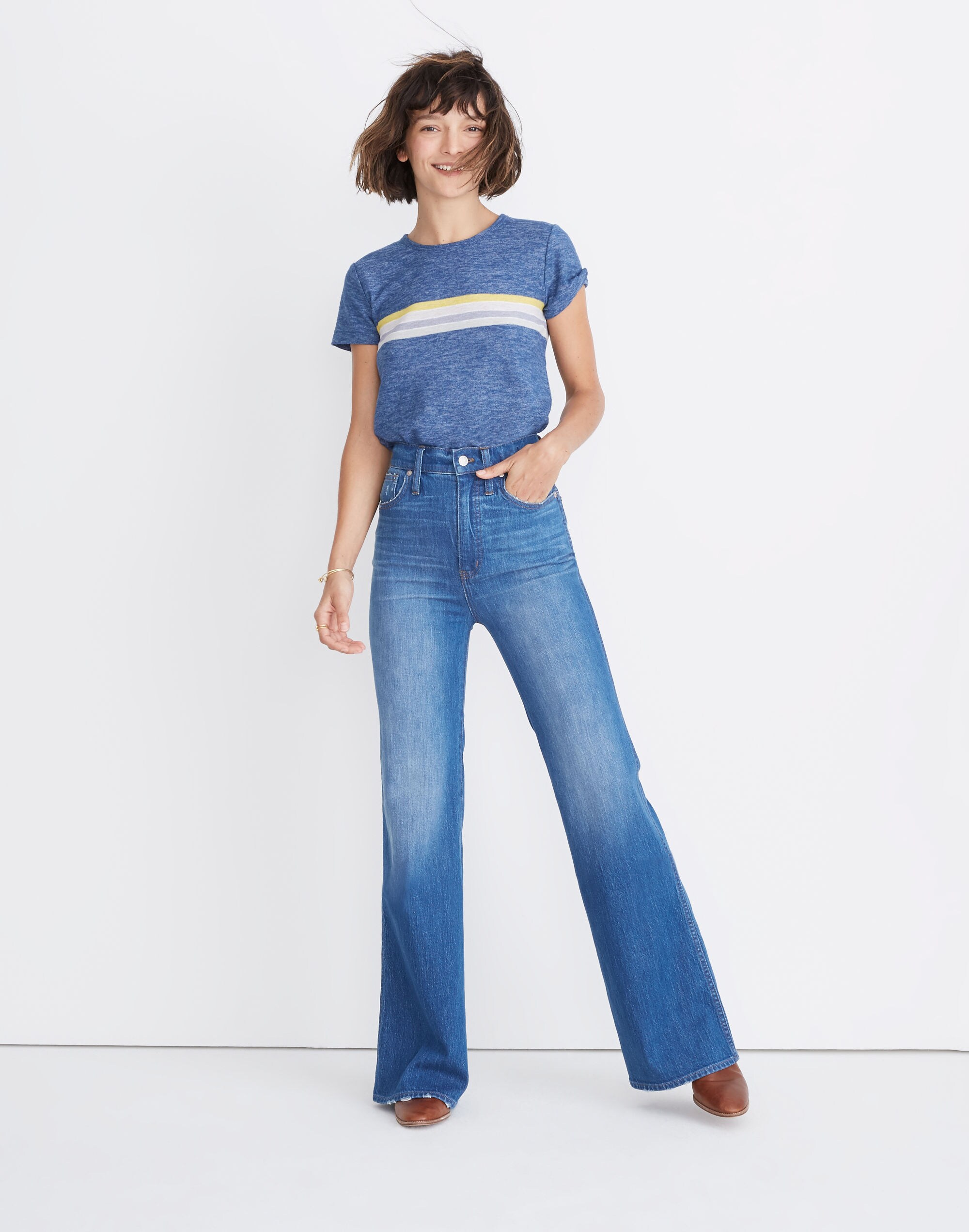 11" High-Rise Flare Jeans