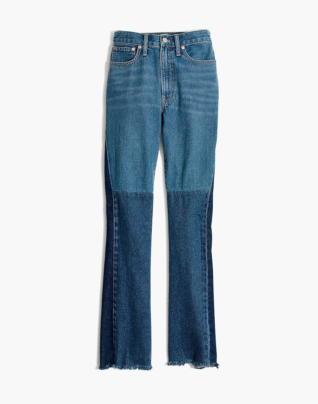 Madewell x ISKO™ Patchwork Rigid Flare Jeans