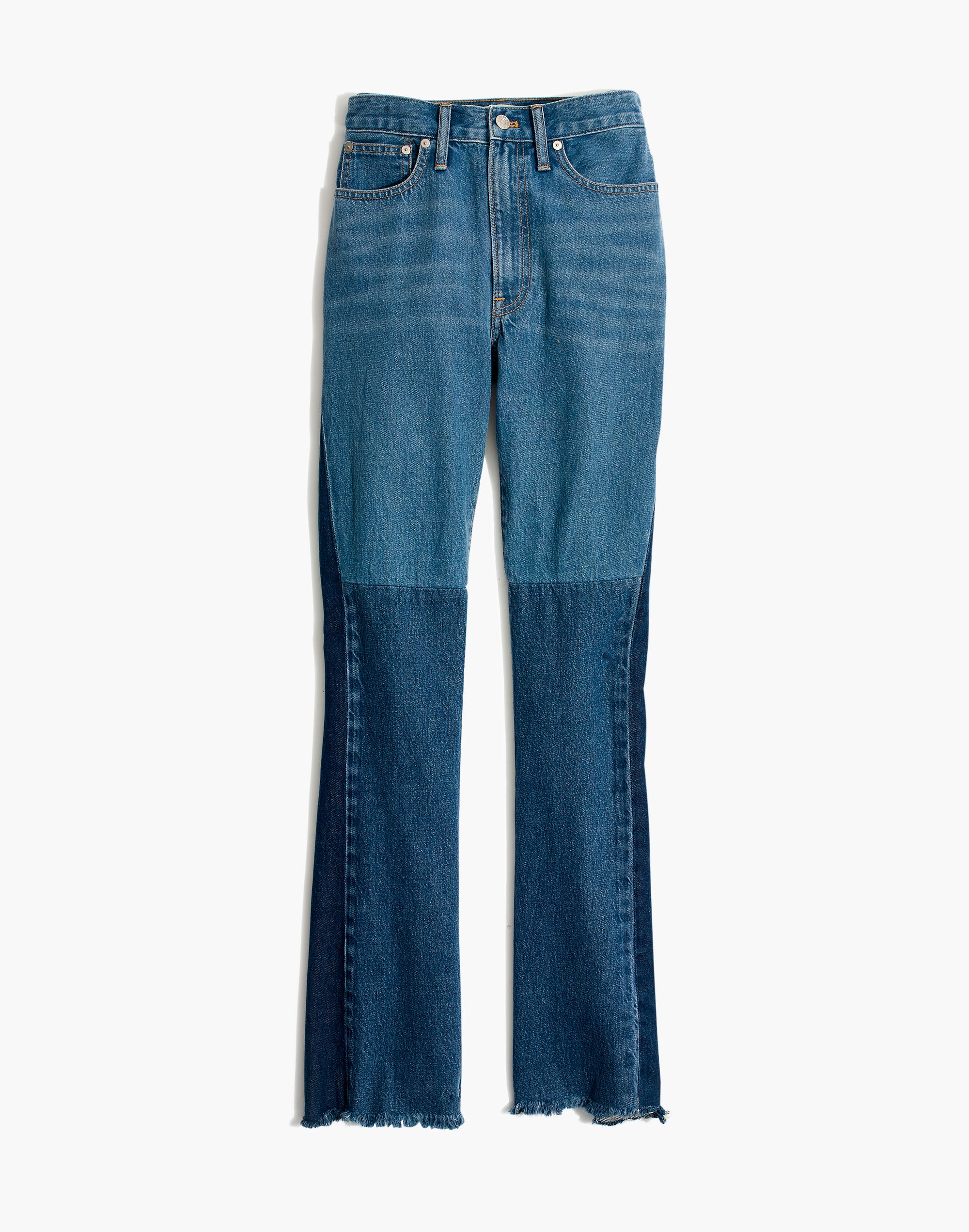 Madewell x ISKO&trade; Patchwork Rigid Flare Jeans