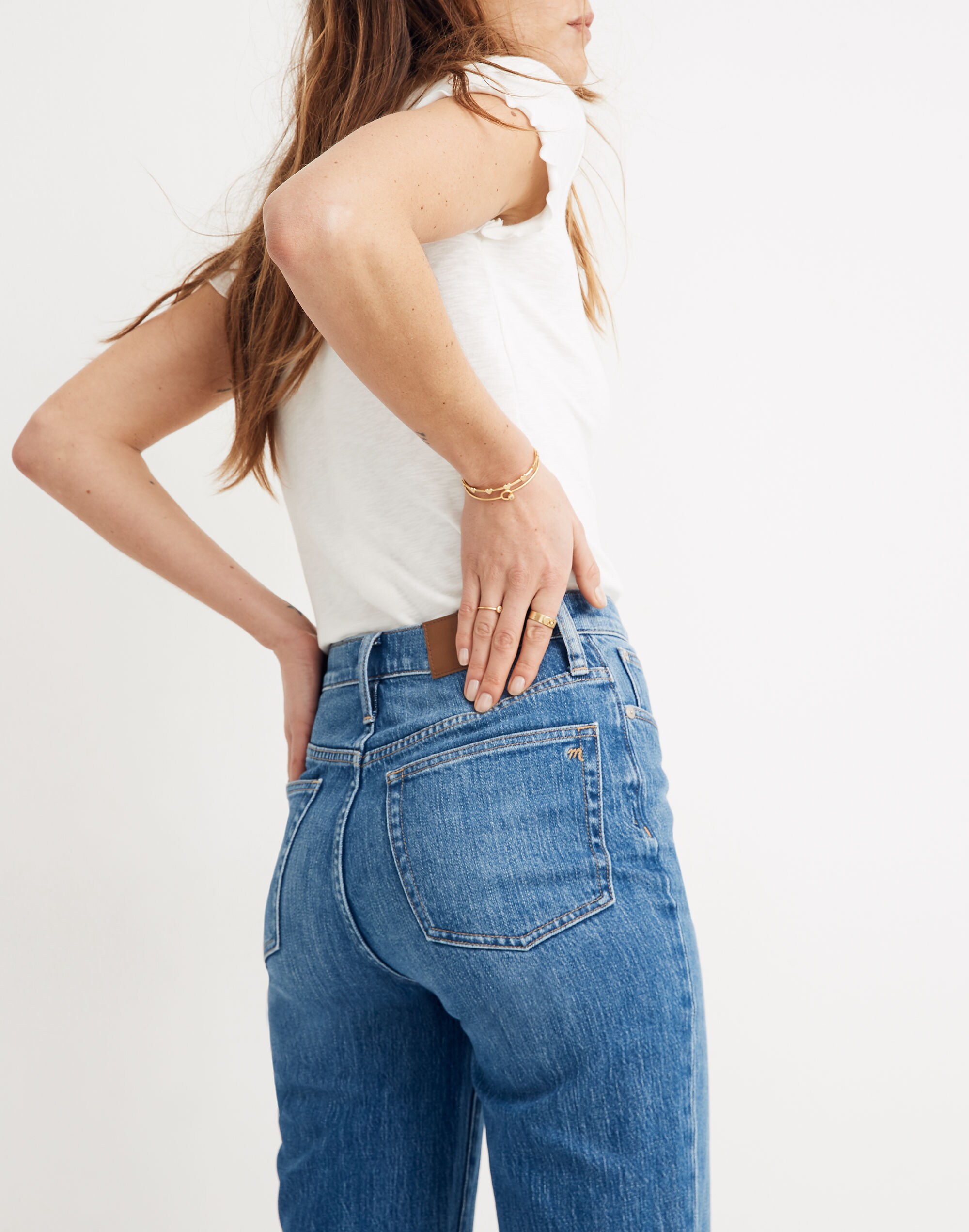 Madewell x ISKO&trade; Patched Classic Straight Jeans