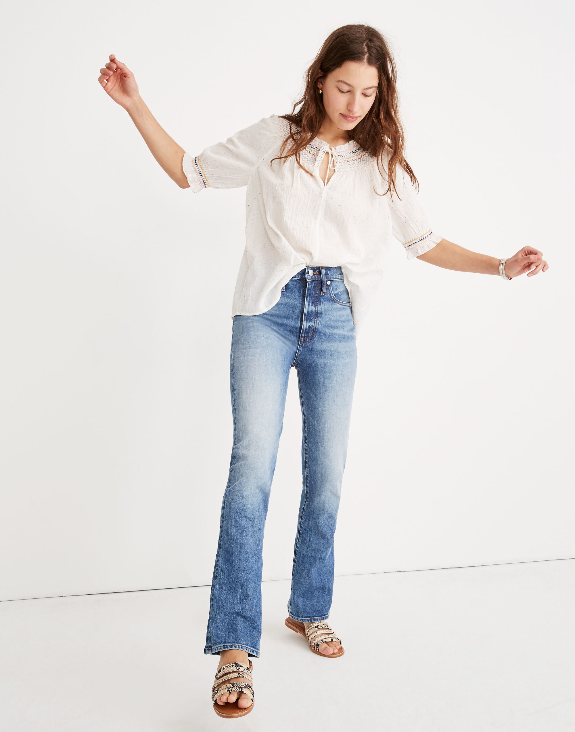 Skinny Flare Jeans in Kenwick Wash