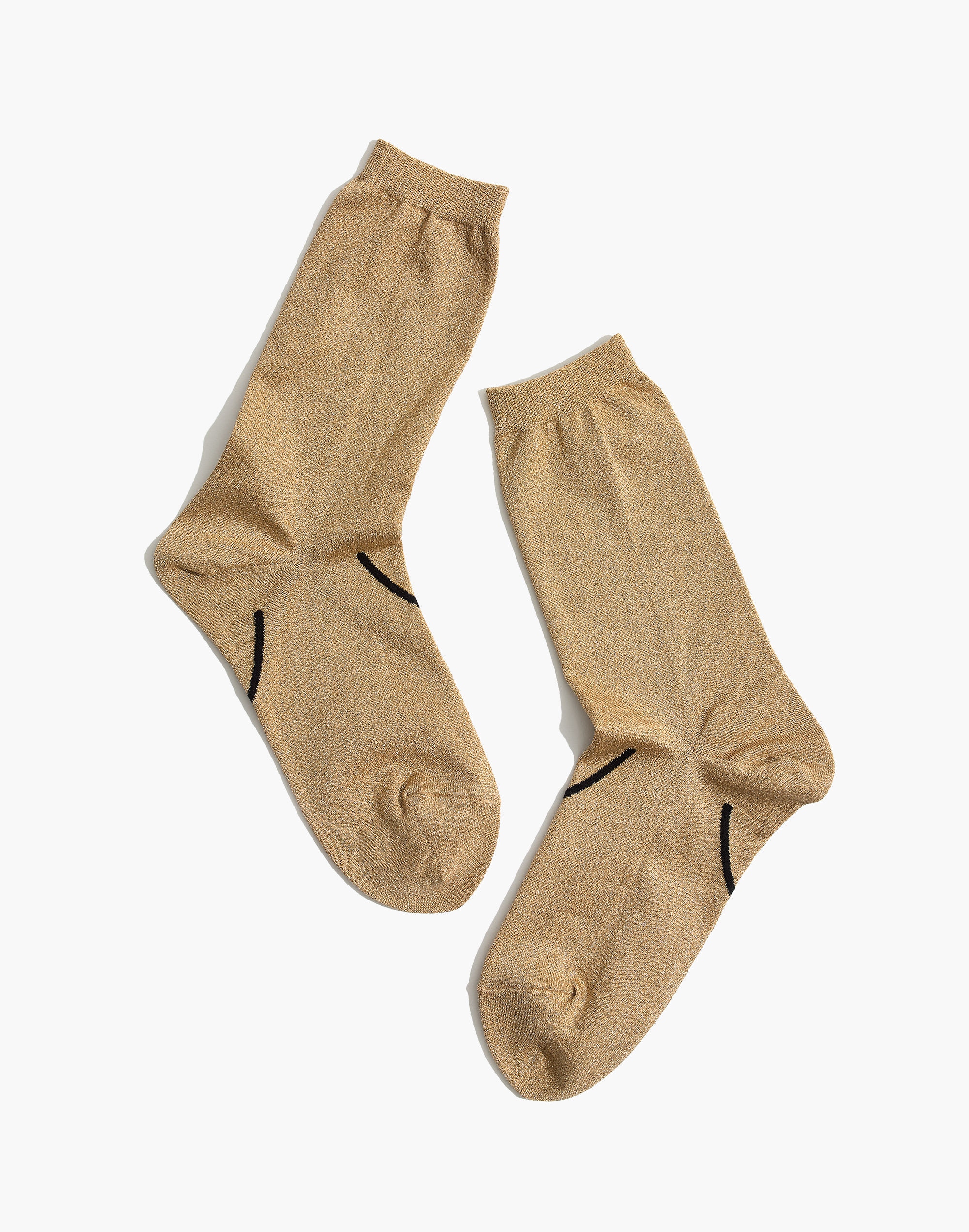 madewell x hansel from basel&trade; smiley metallic crew socks