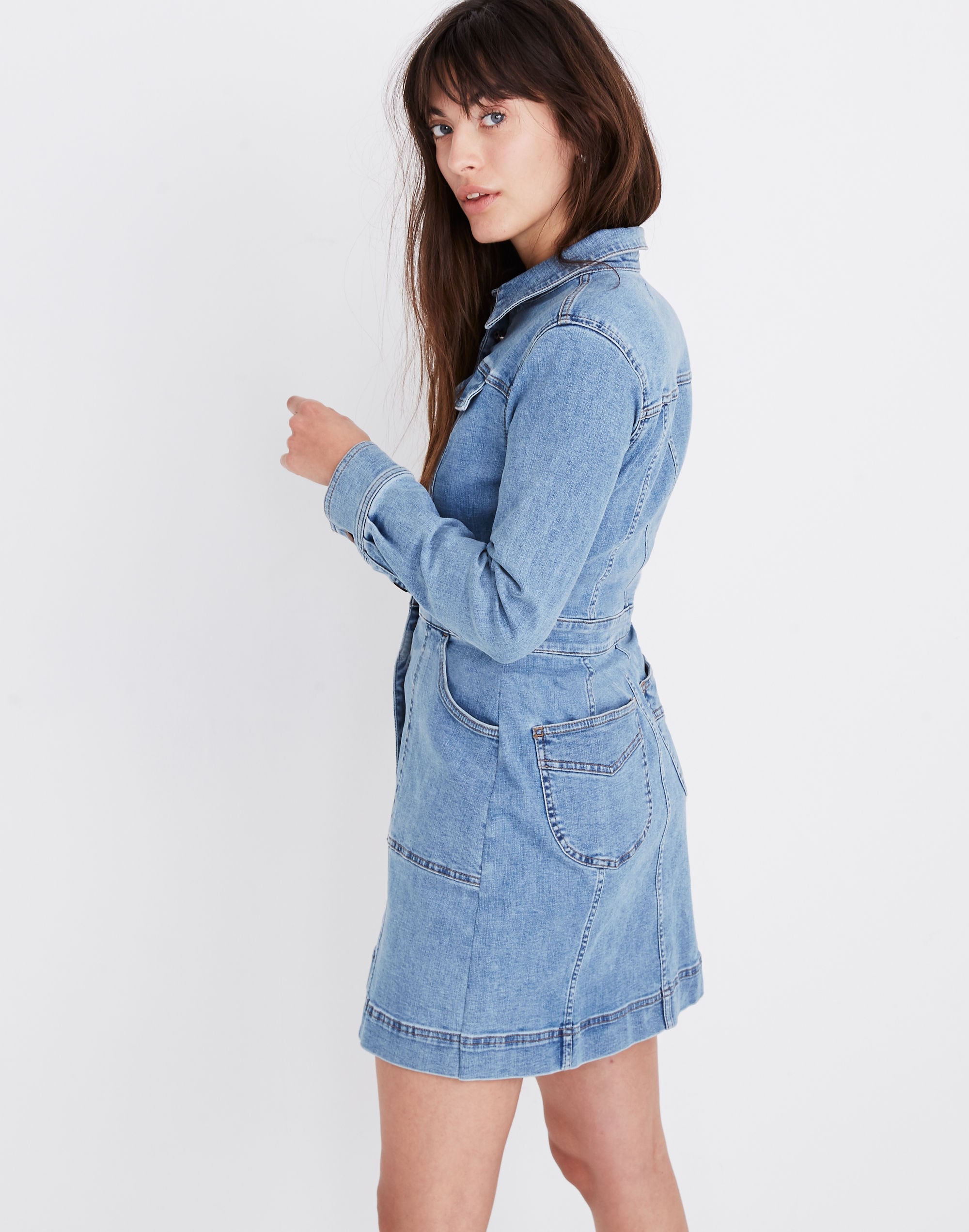 Denim Structured Shirtdress