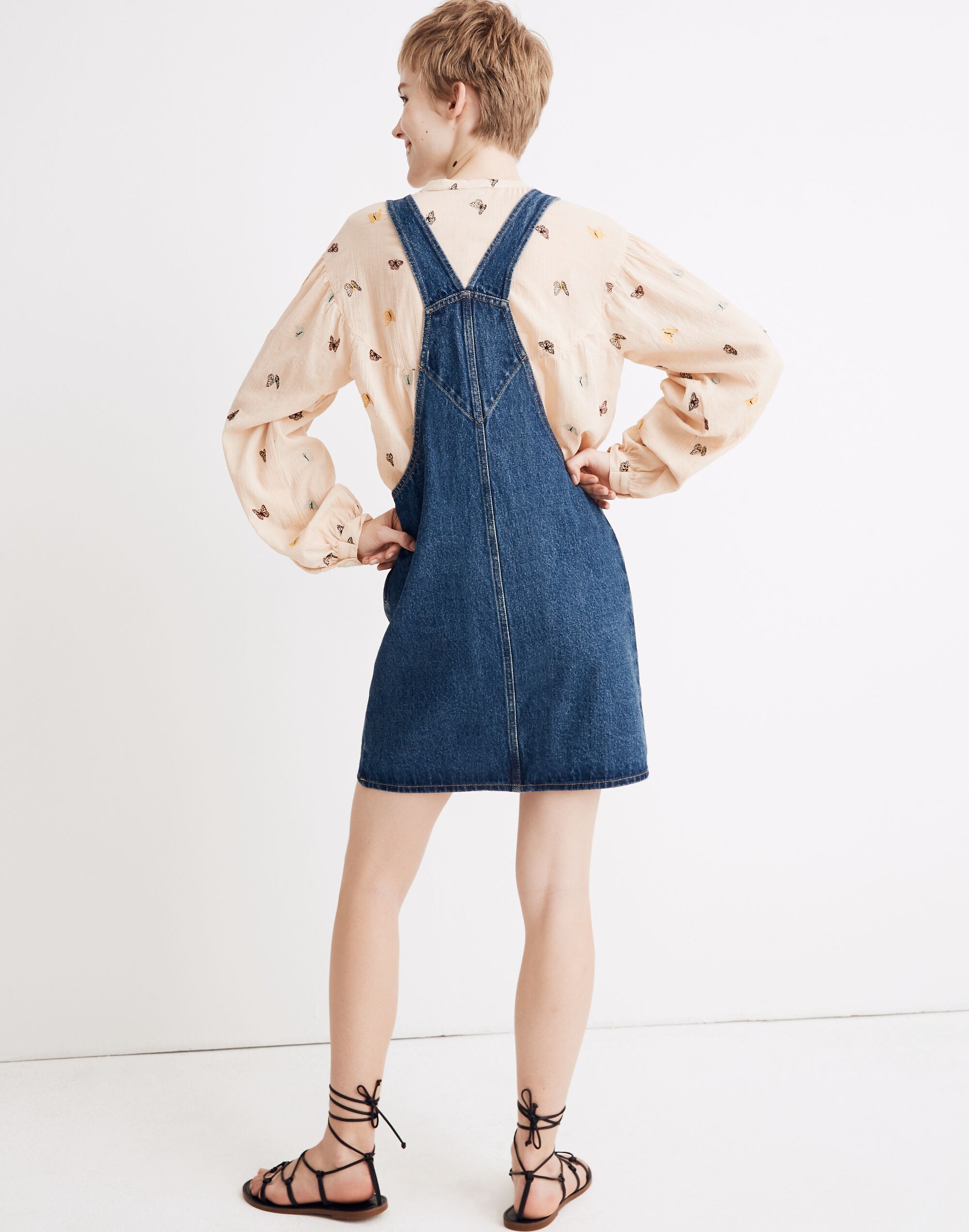 Denim Overall Mini Dress