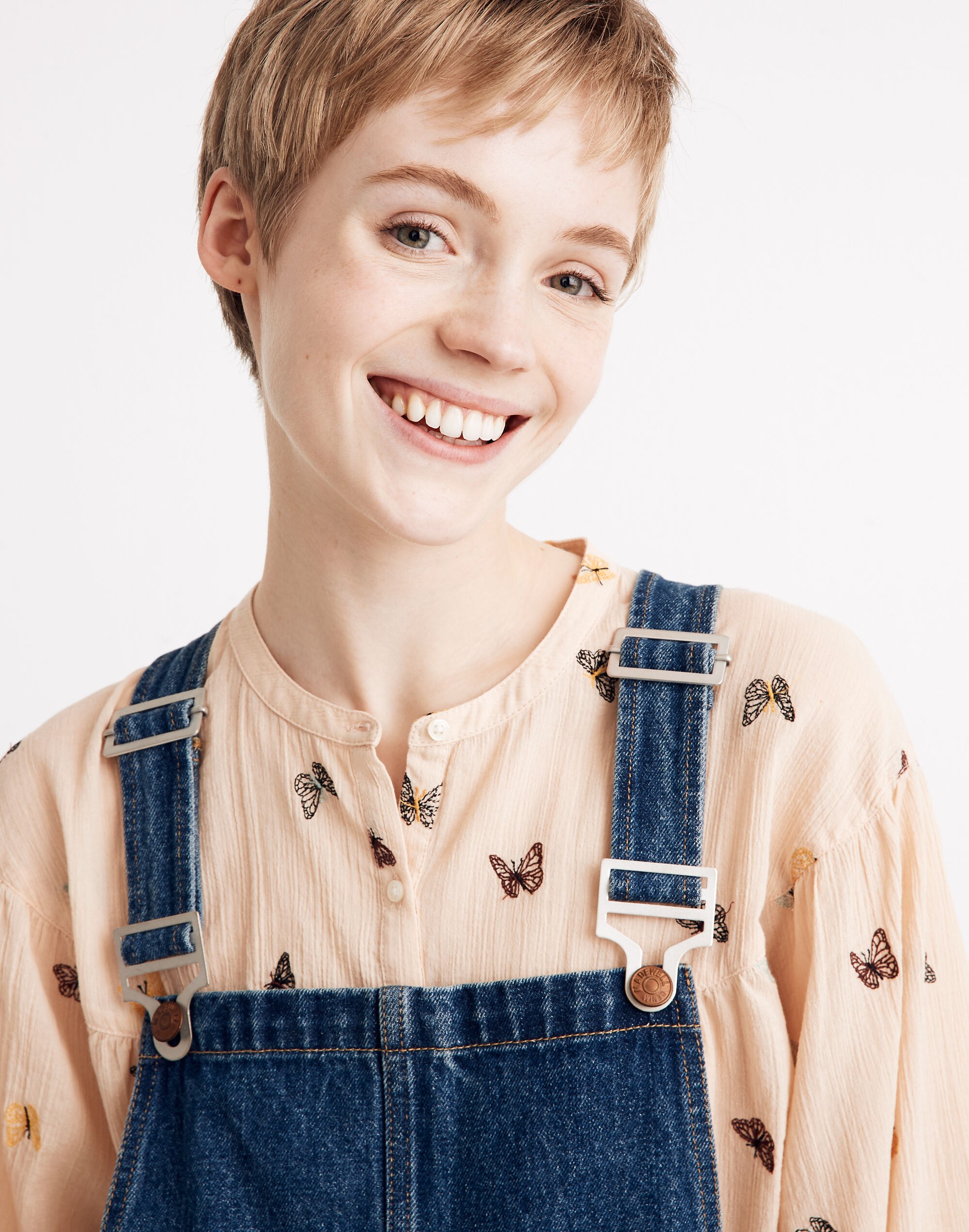 Denim Overall Mini Dress