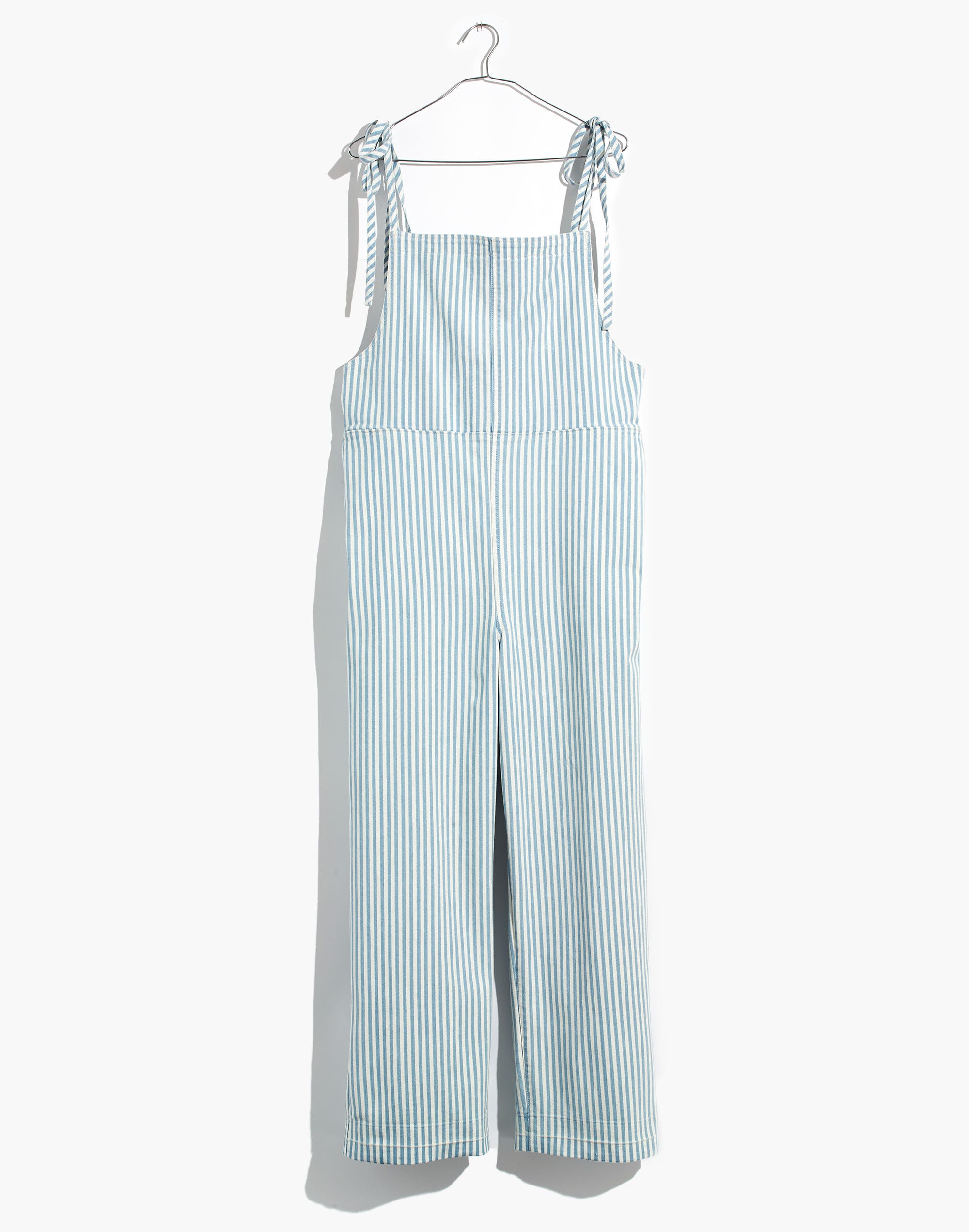 Tie-Strap Overalls in Railroad Stripe
