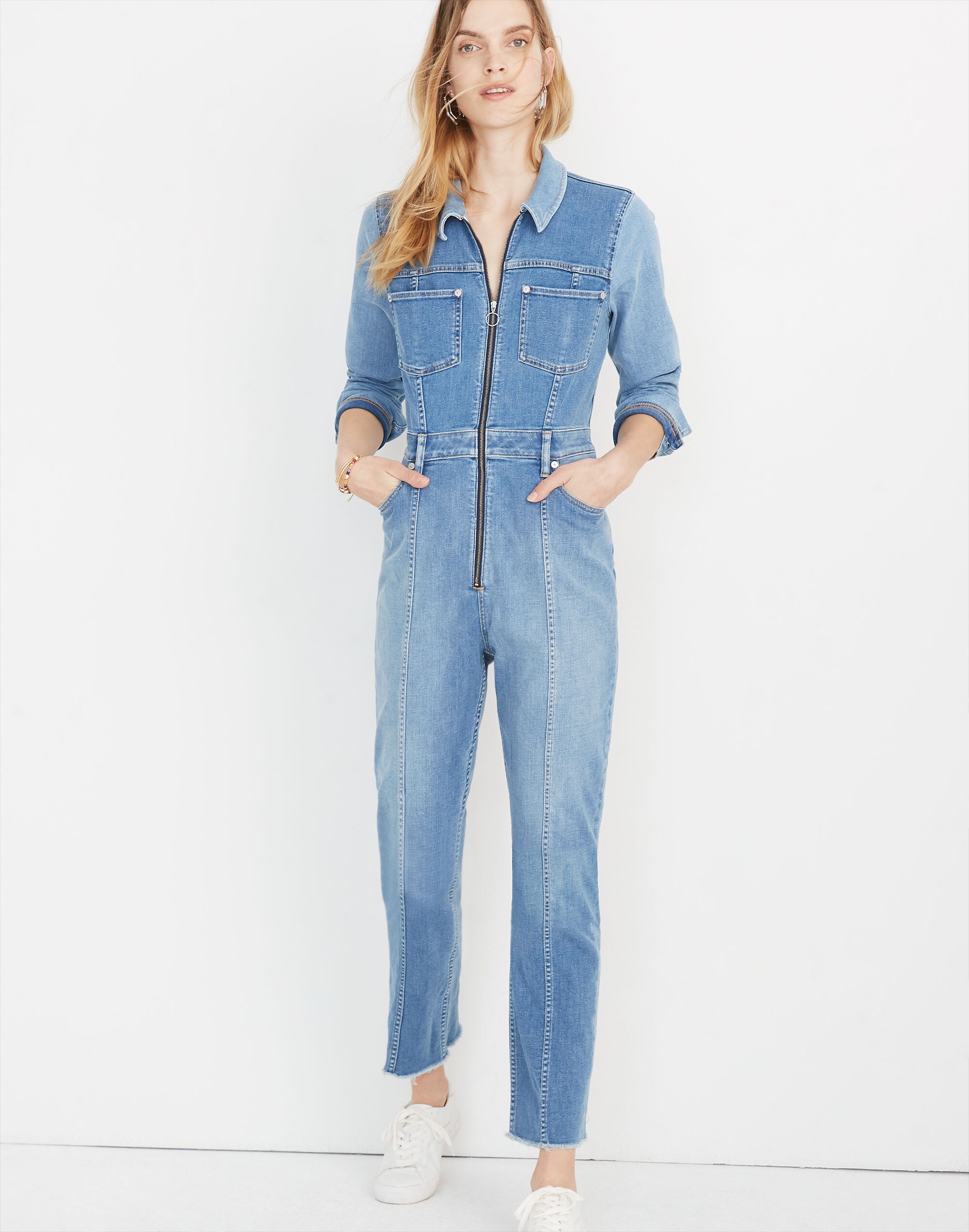 Madewell x ISKO&trade; Pieced Denim Jumpsuit