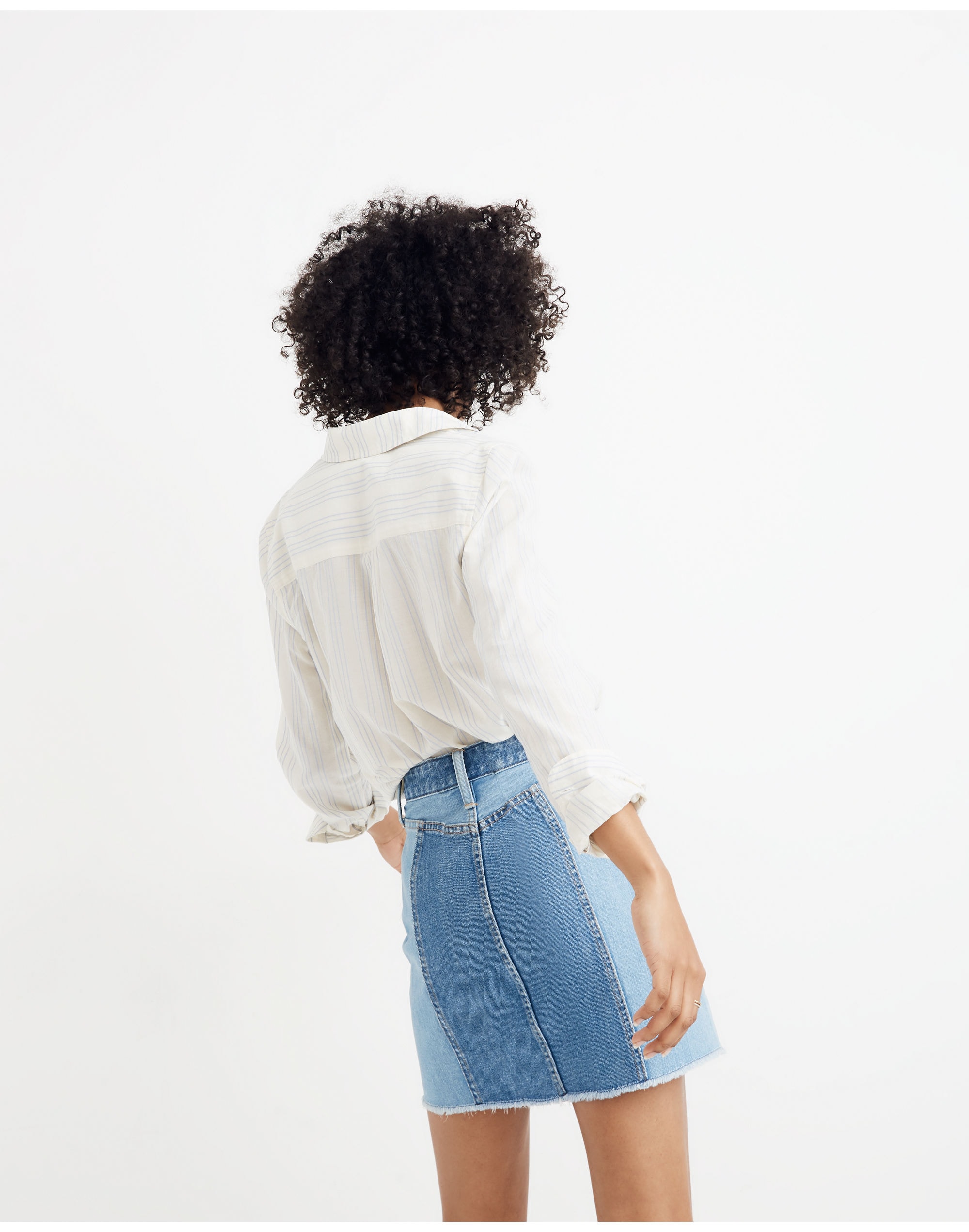 Madewell x ISKO&trade; Patchwork Jean Skirt