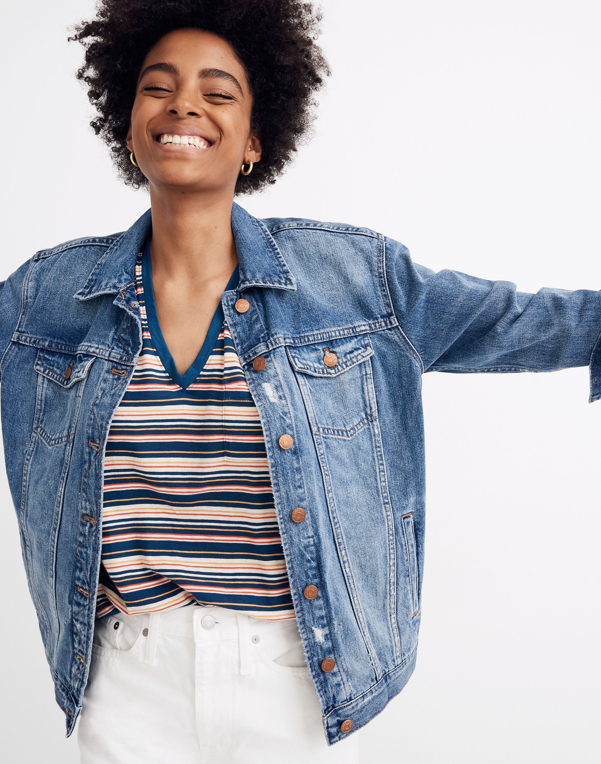 The Oversized Jean Jacket in Wortham Wash