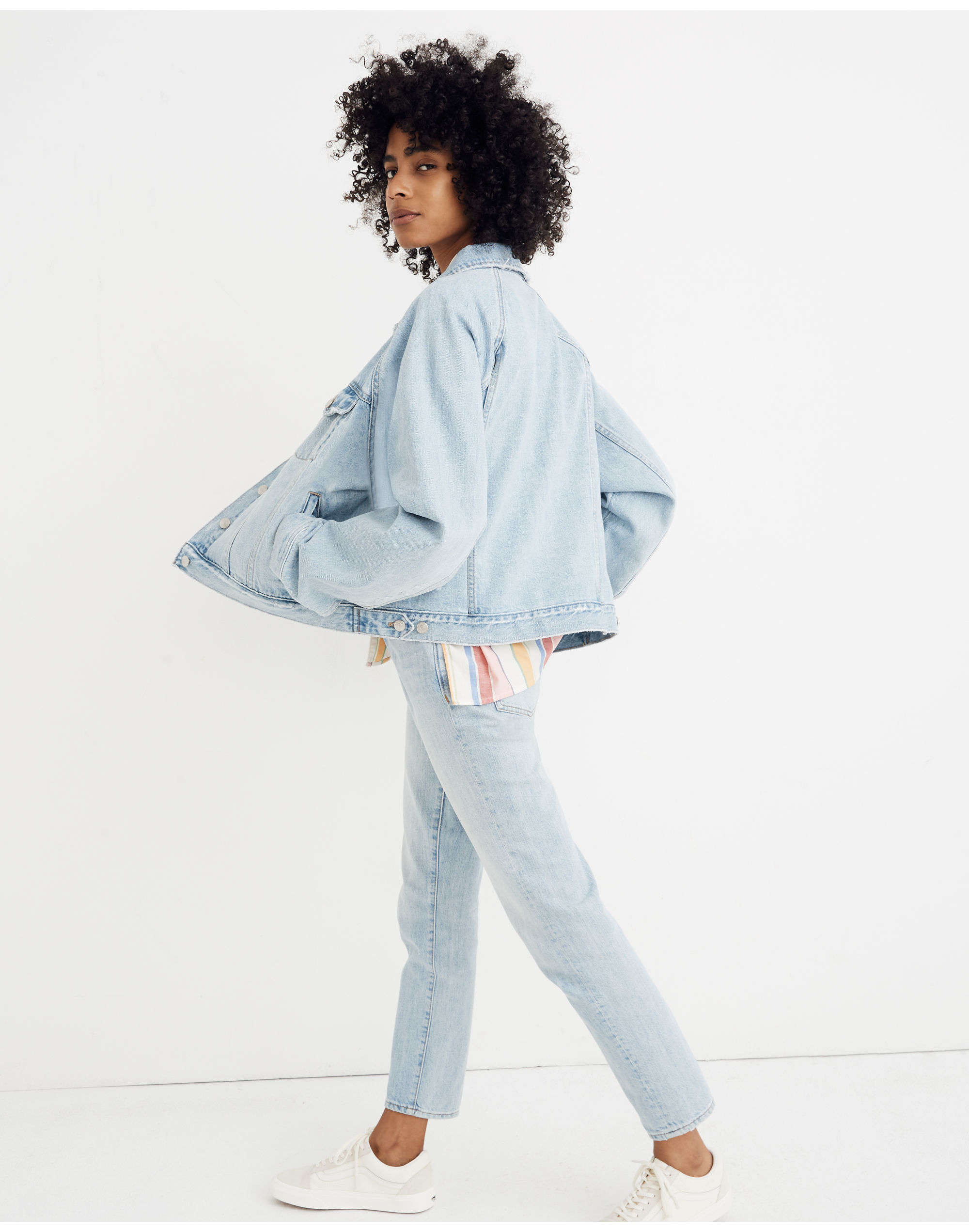 The Raglan Oversized Jean Jacket in Bristol Wash