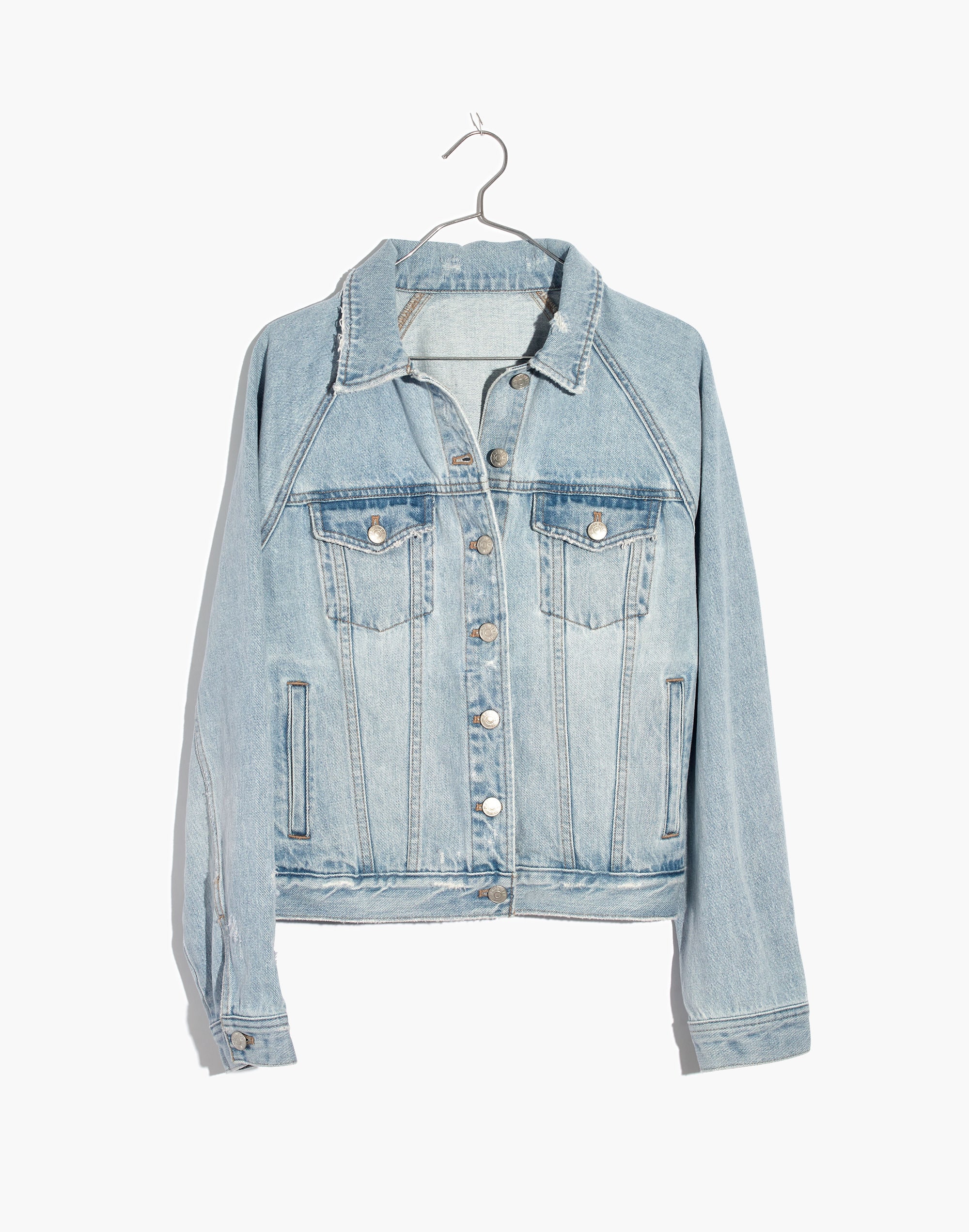 The Raglan Oversized Jean Jacket in Bristol Wash