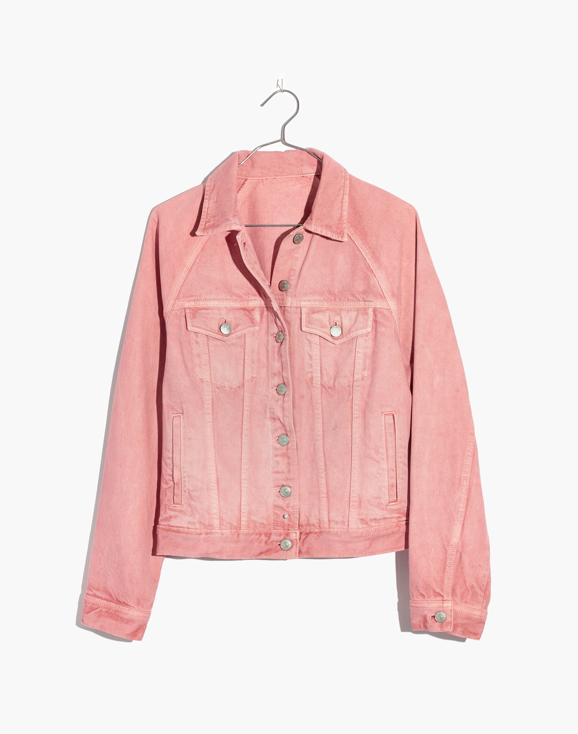 The Raglan Oversized Jean Jacket in Dusty Rose