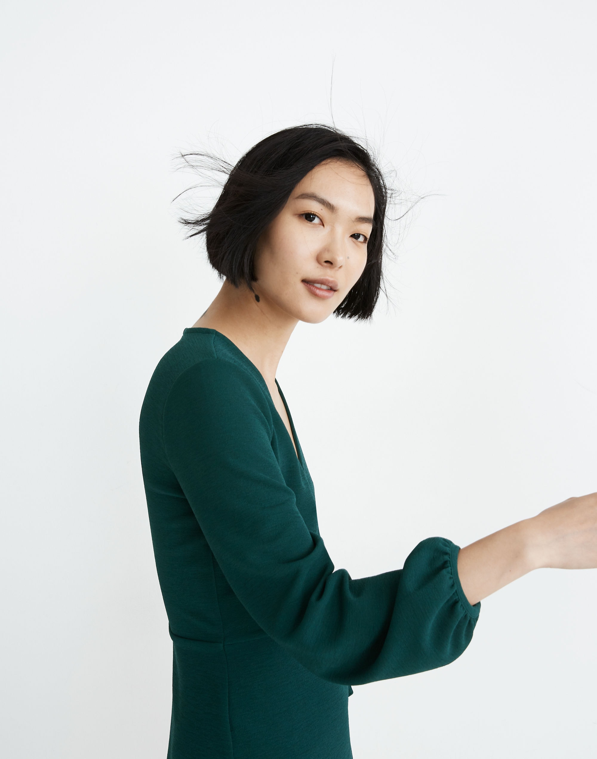 Texture &amp; Thread Long-Sleeve Side-Tie Dress