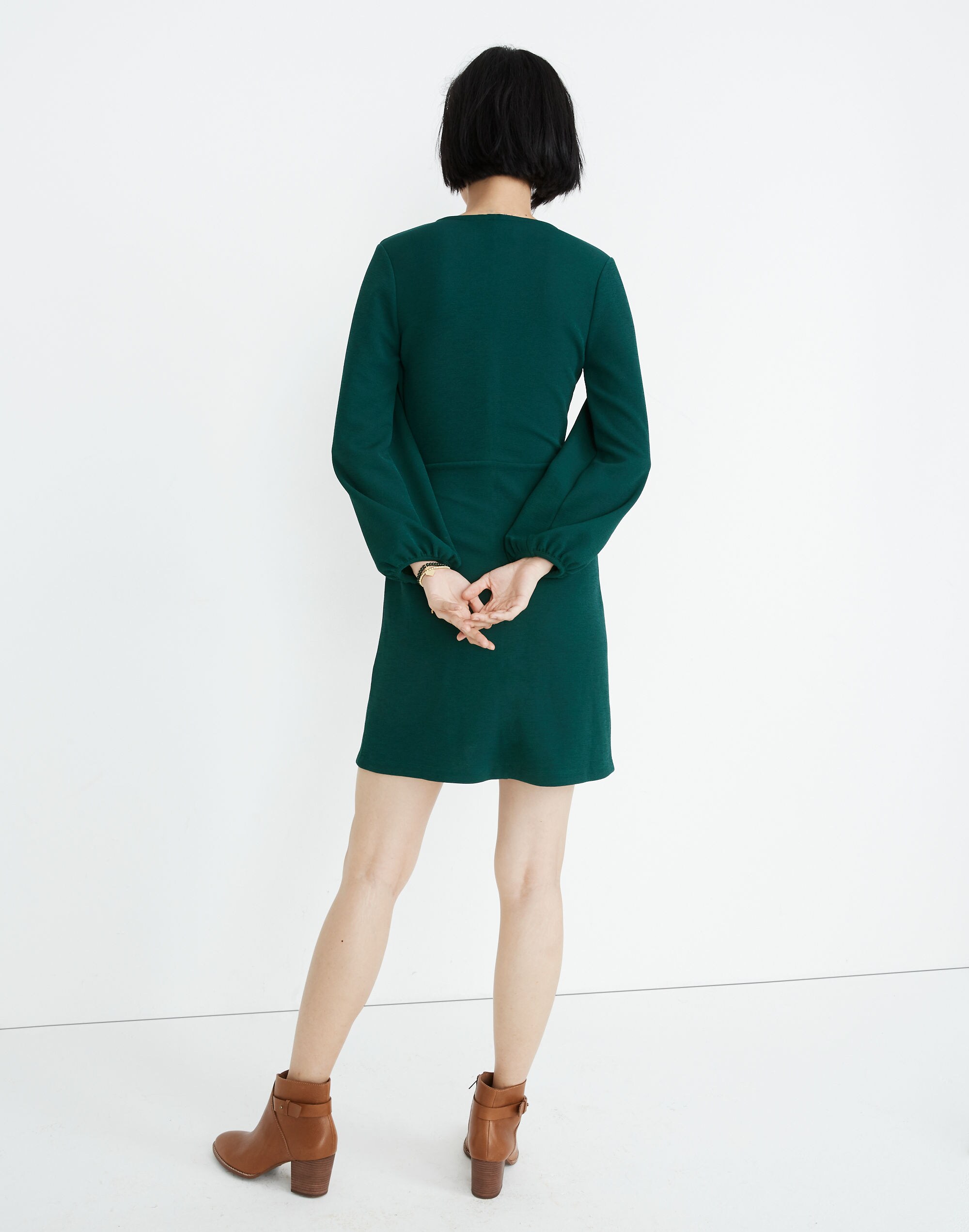 Texture &amp; Thread Long-Sleeve Side-Tie Dress