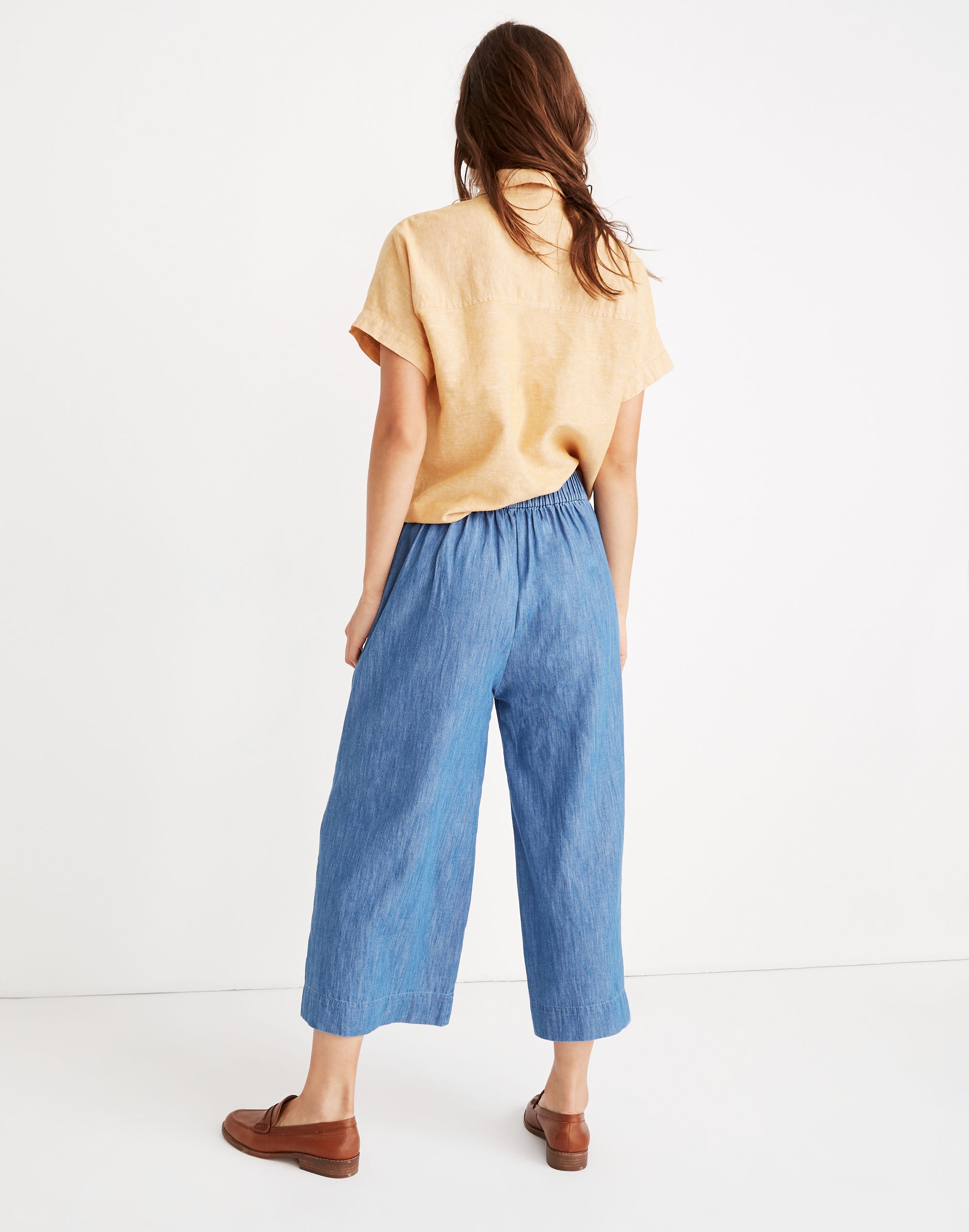 Tall Chambray Huston Pull-On Crop Pants
