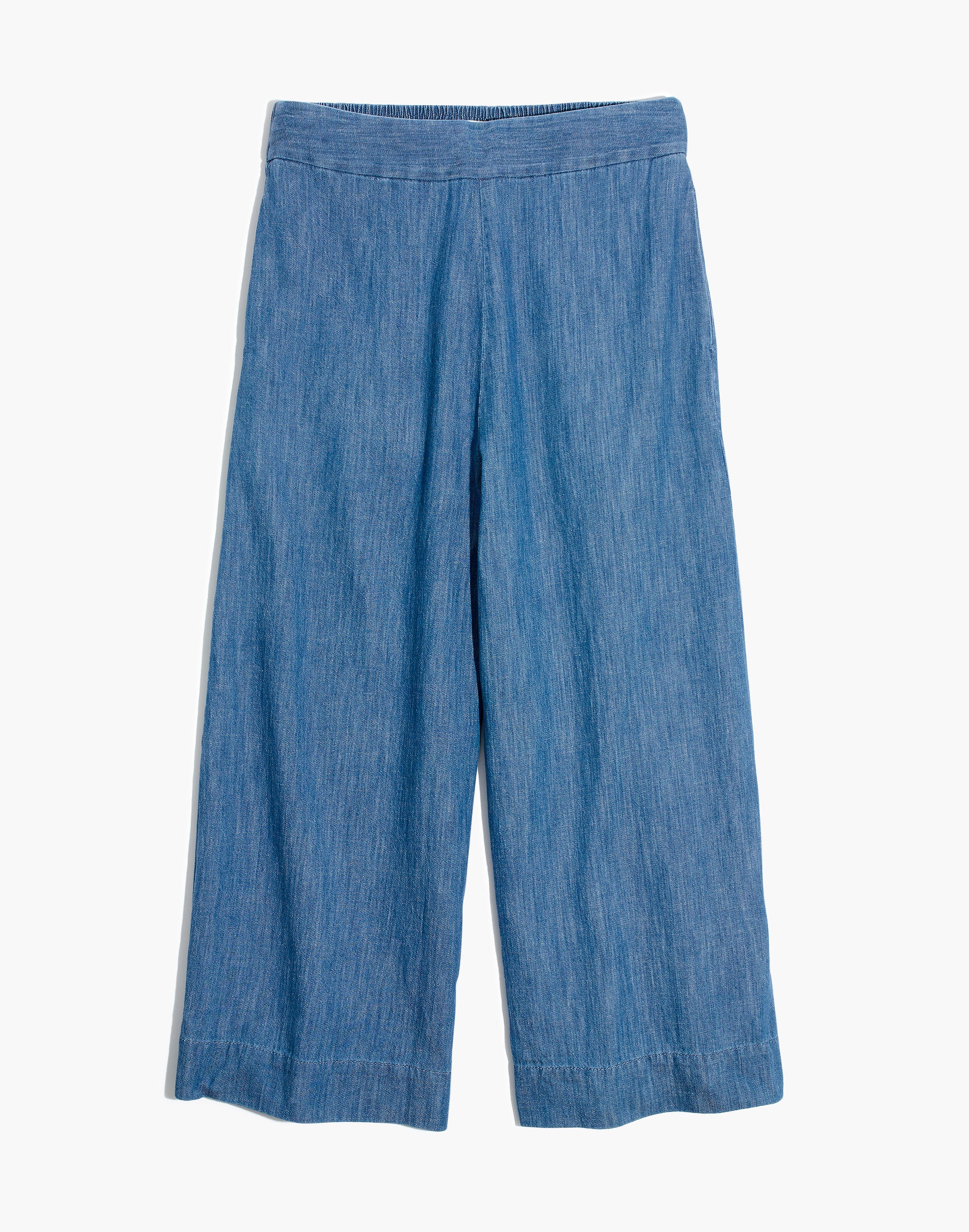 Chambray Huston Pull-On Crop Pants