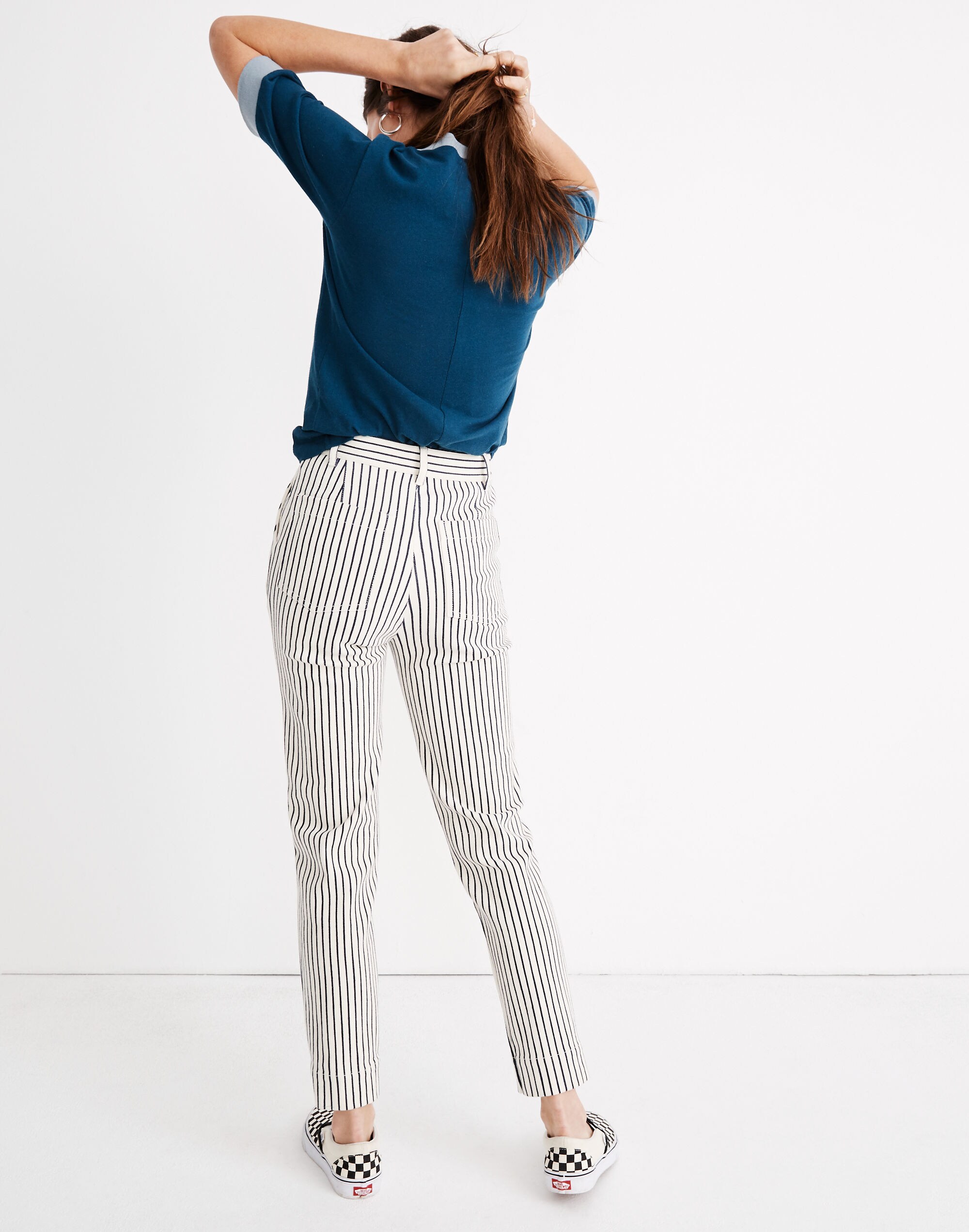 Tapered Pants in Stripe