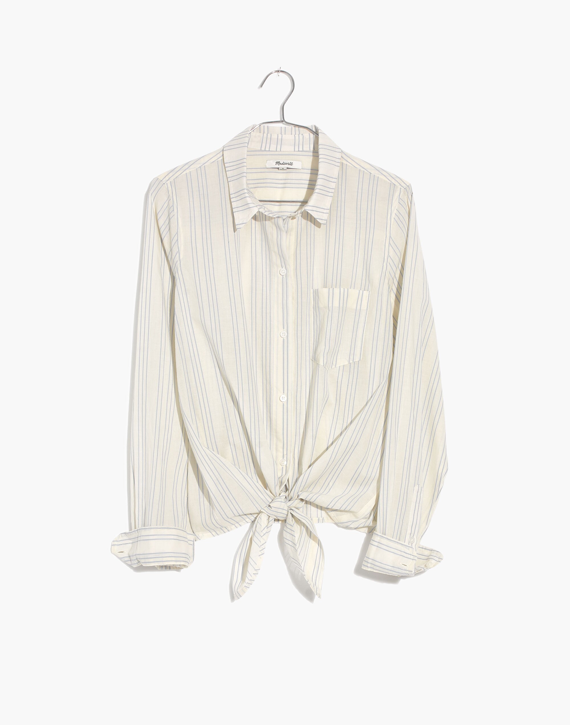 Tie-Front Shirt in Stripe