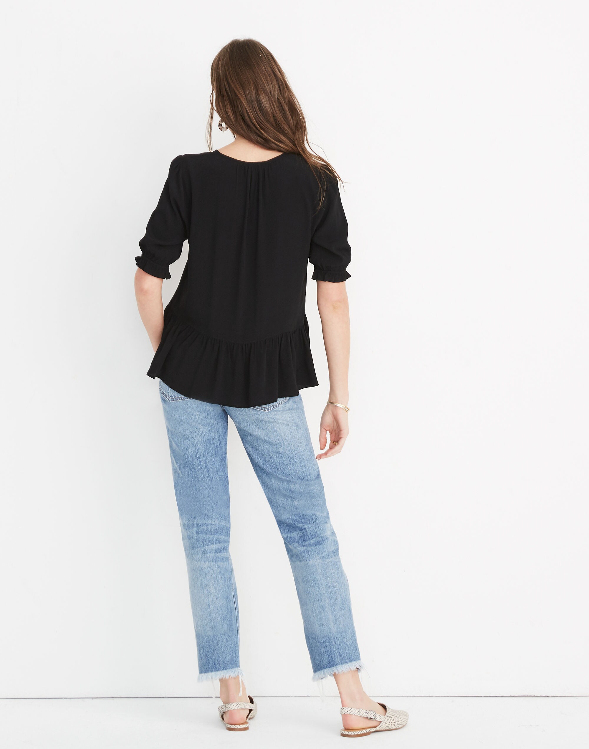 Courtyard Ruffle-Hem Top