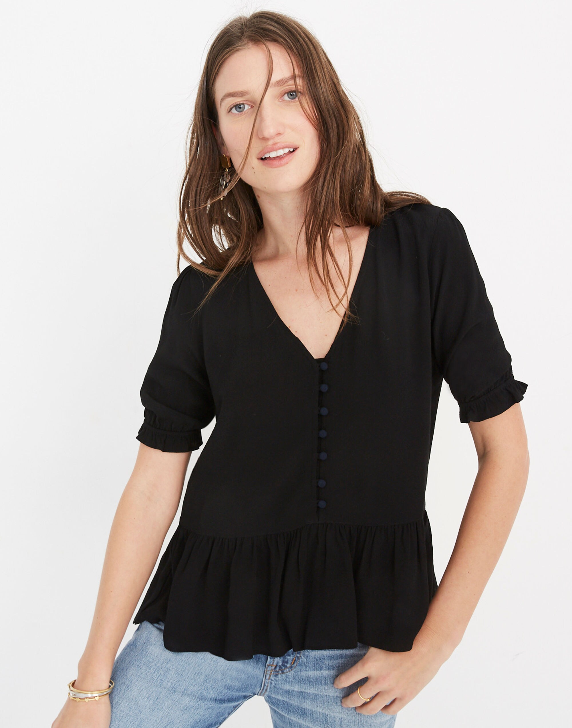 Courtyard Ruffle-Hem Top