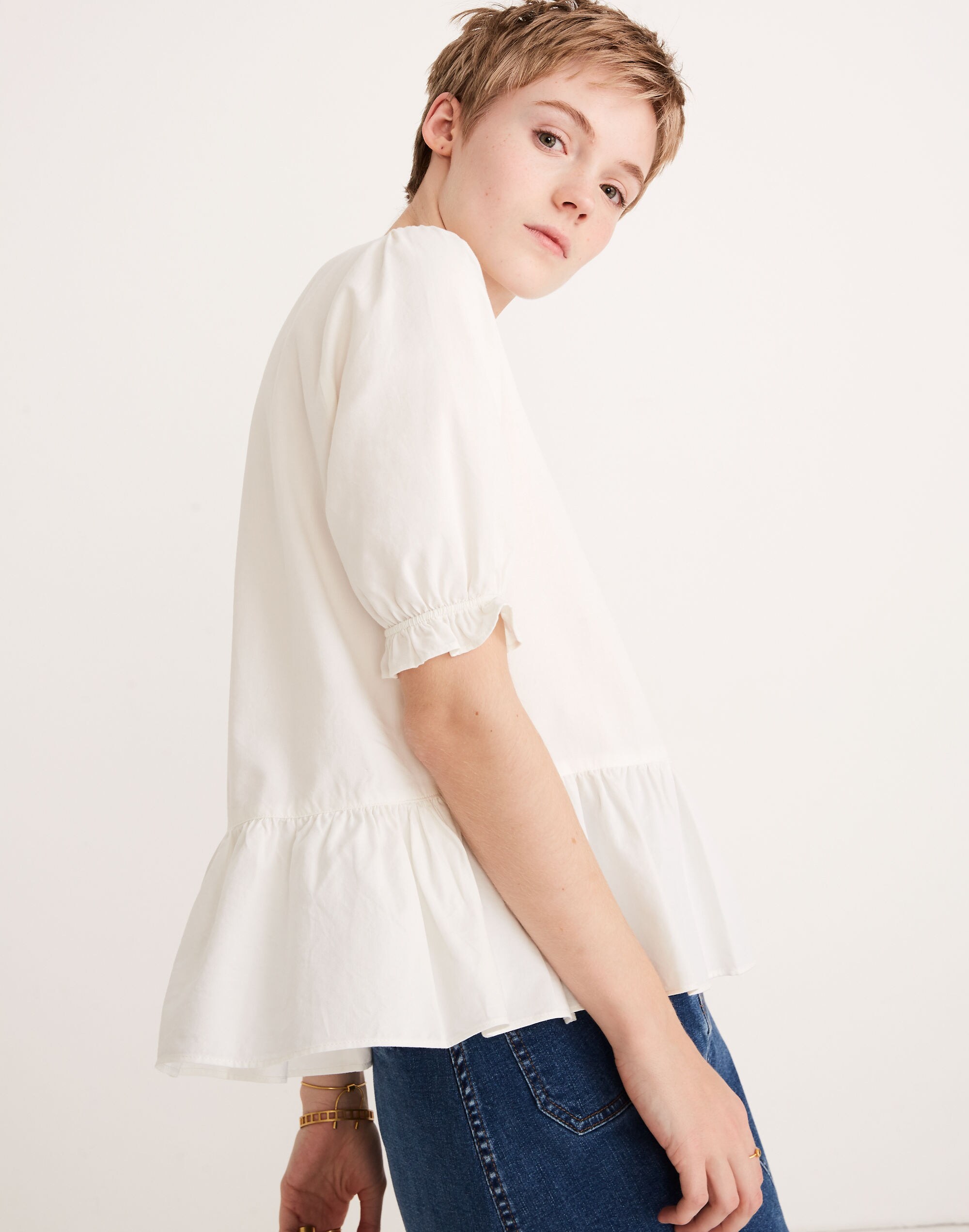 Courtyard Ruffle-Hem Top