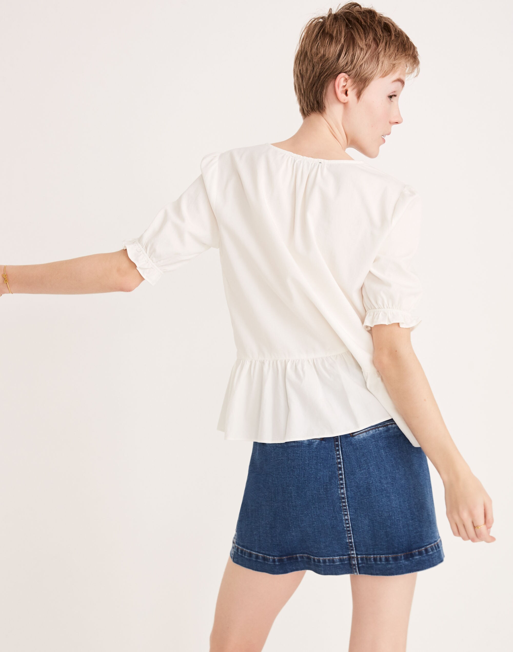 Courtyard Ruffle-Hem Top