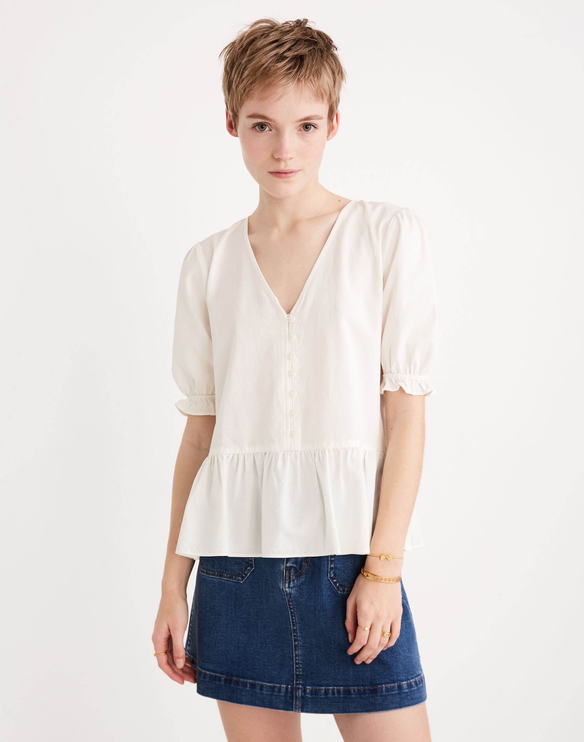 Courtyard Ruffle-Hem Top