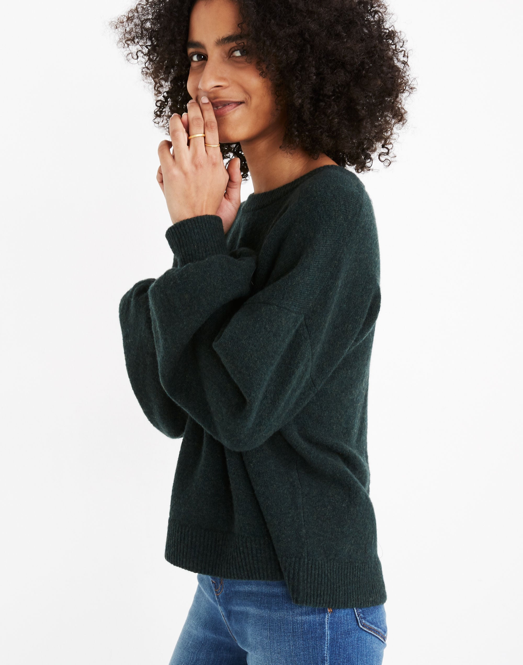 Gladwell Balloon-Sleeve Pullover Sweater