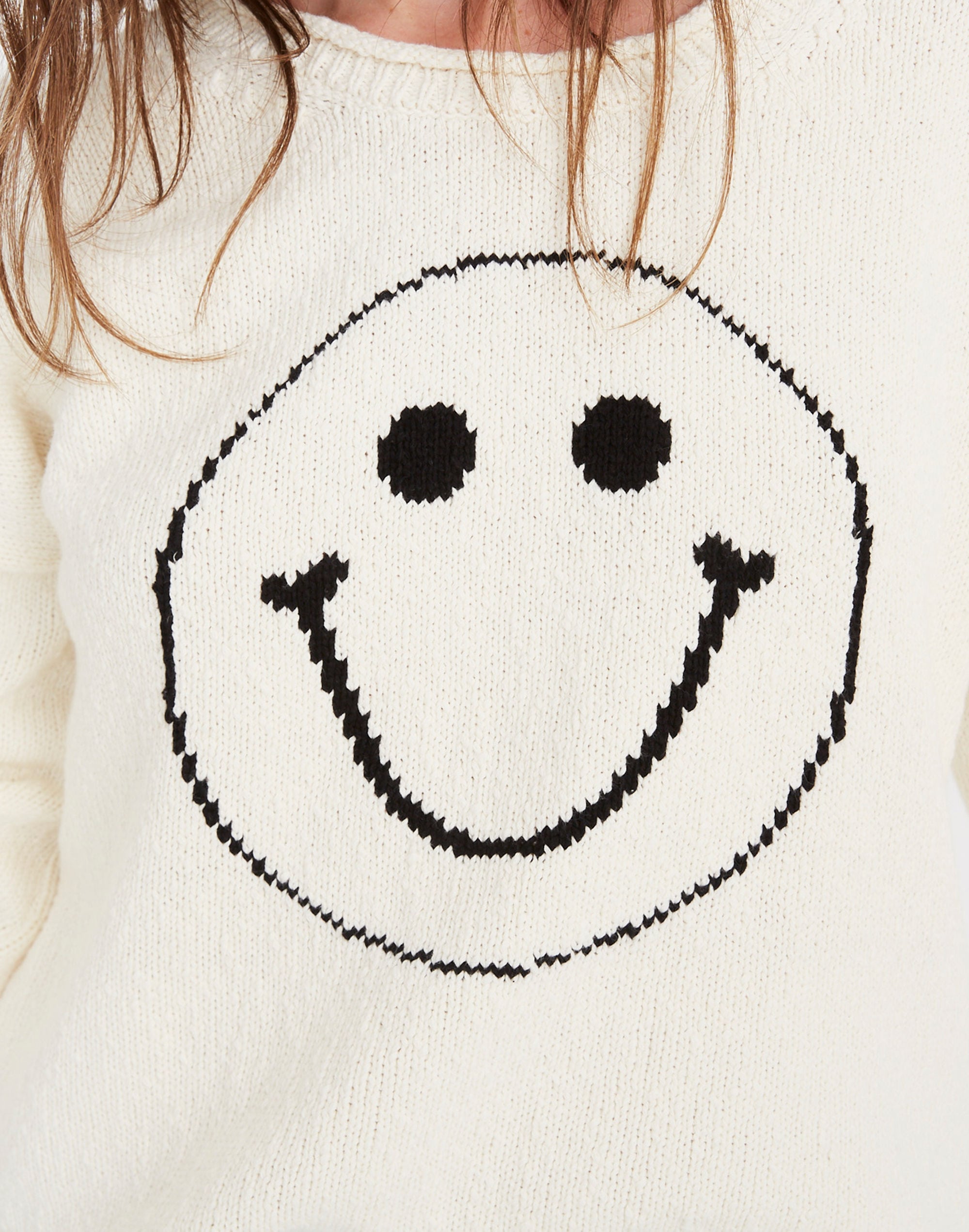 Brownstone Smiley Face Pullover Sweater