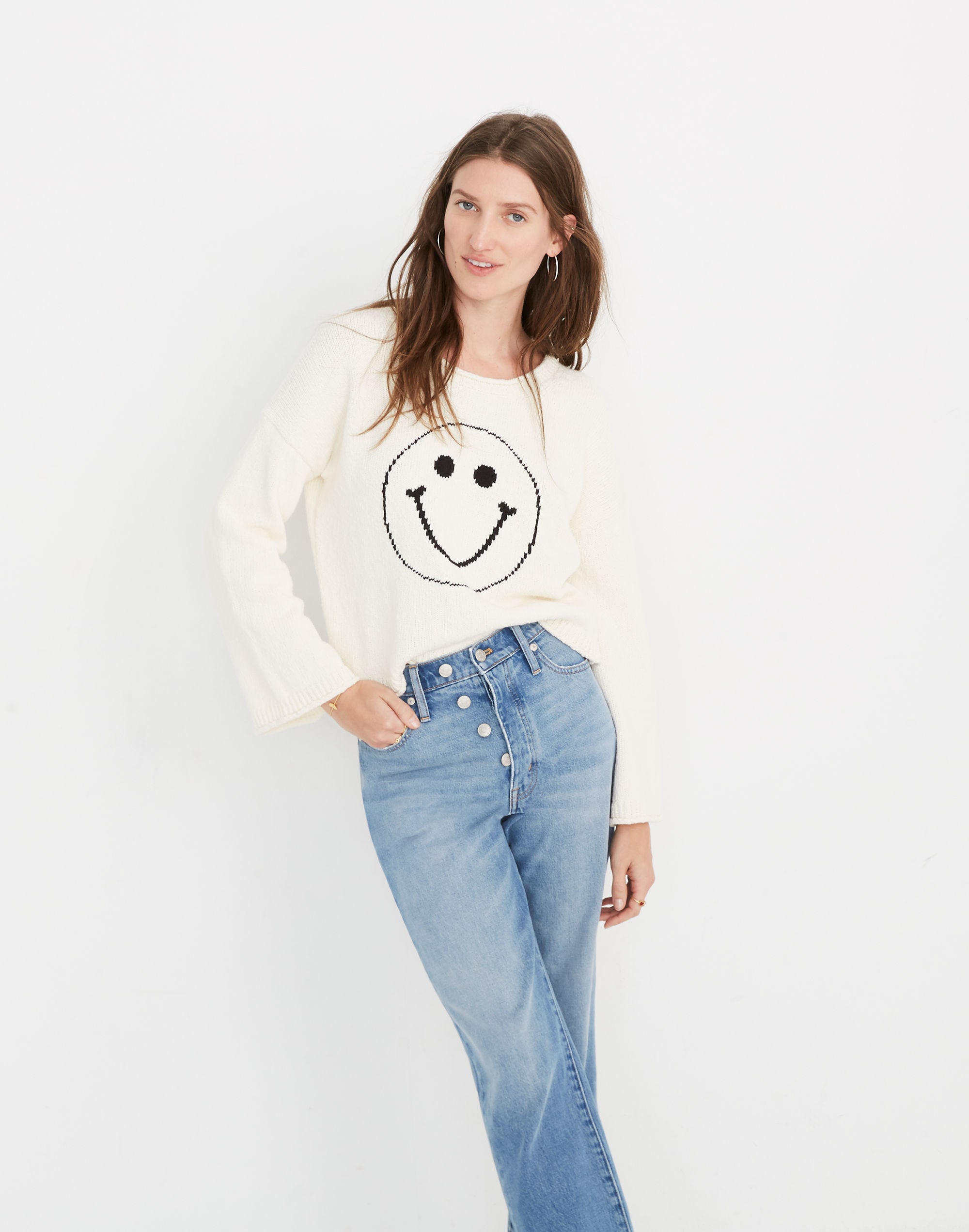 Brownstone Smiley Face Pullover Sweater