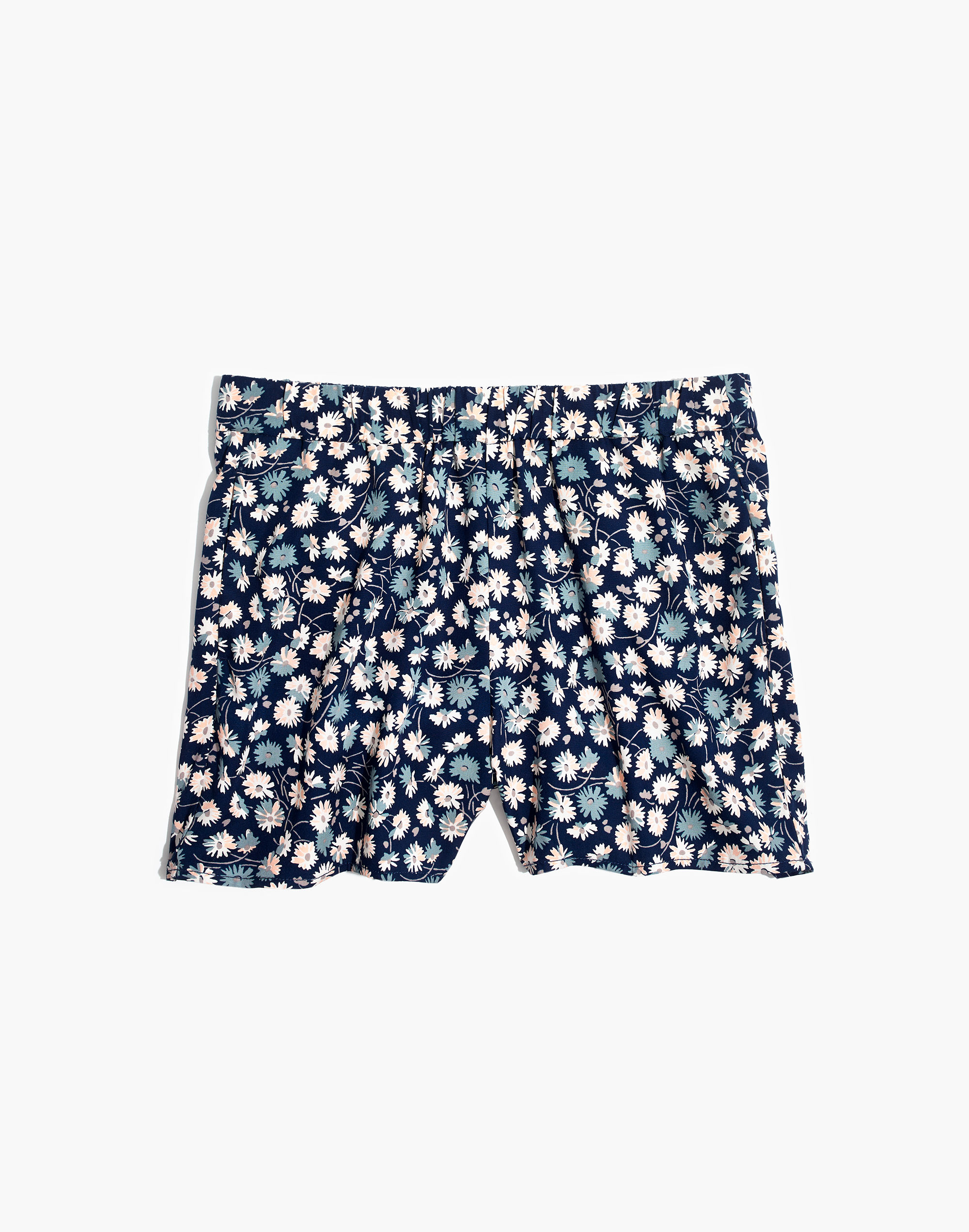 Drapey Pull-On Shorts in French Floral