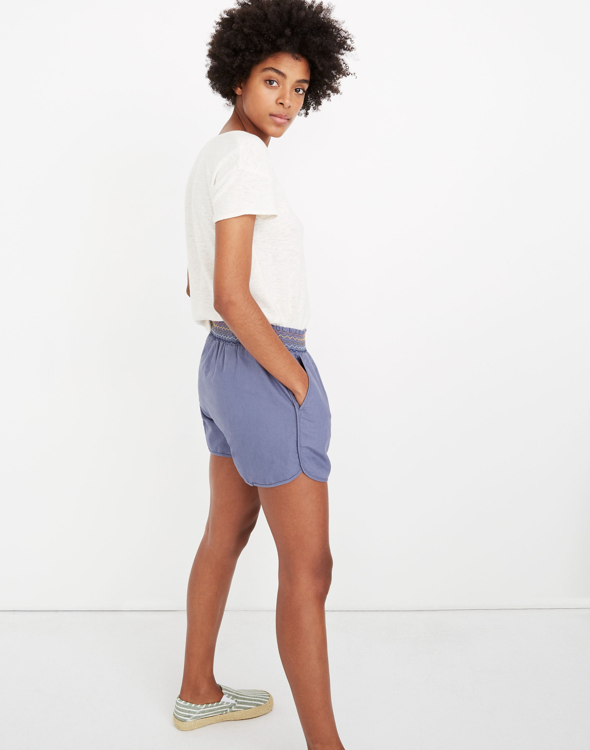 Rainbow Smocked Pull-On Shorts