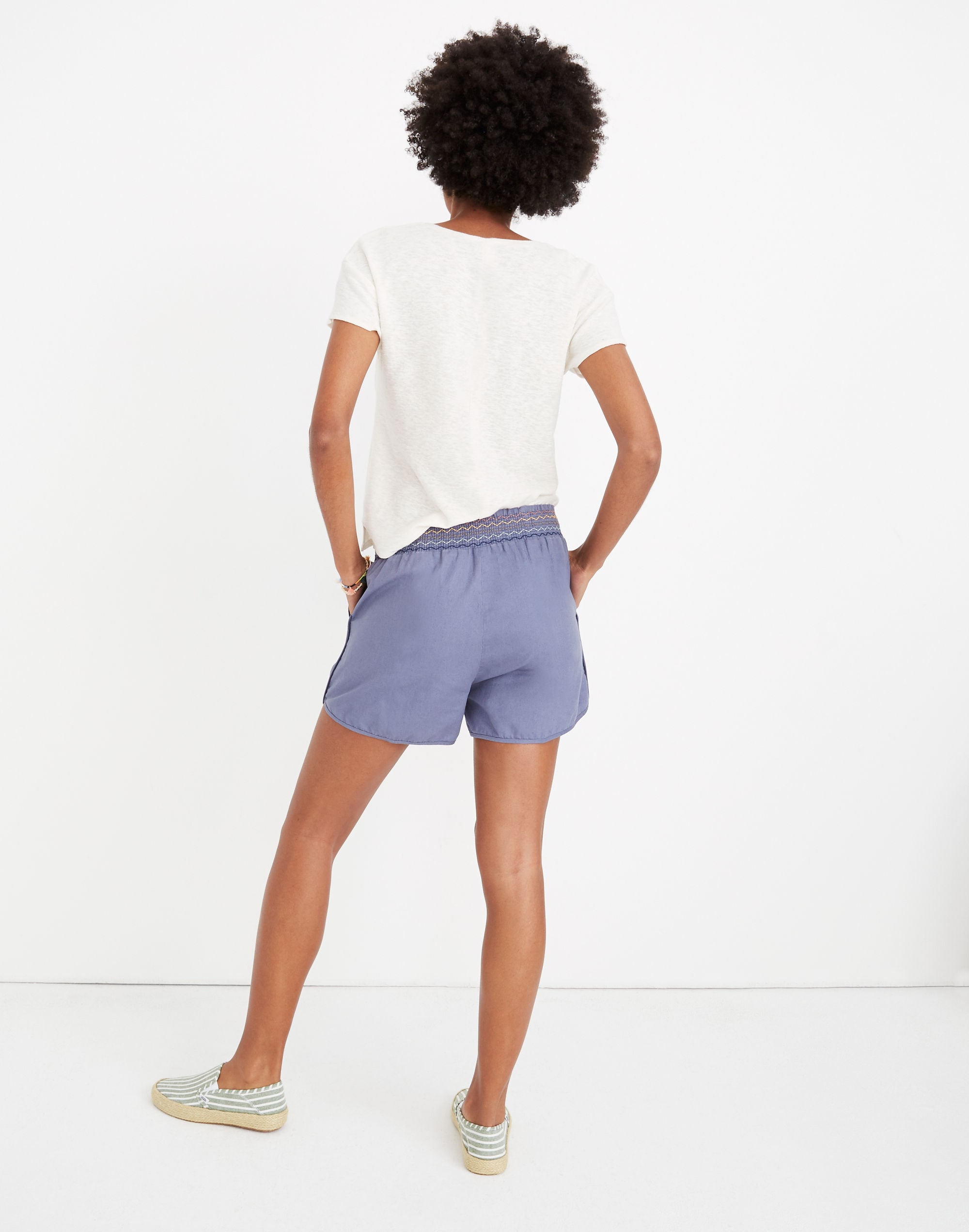 Rainbow Smocked Pull-On Shorts