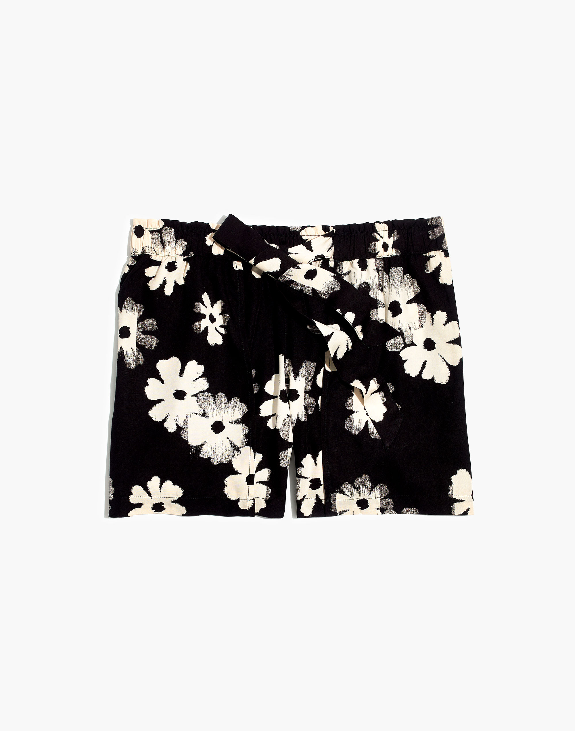 Drapey Pull-On Shorts in Ikat Floral