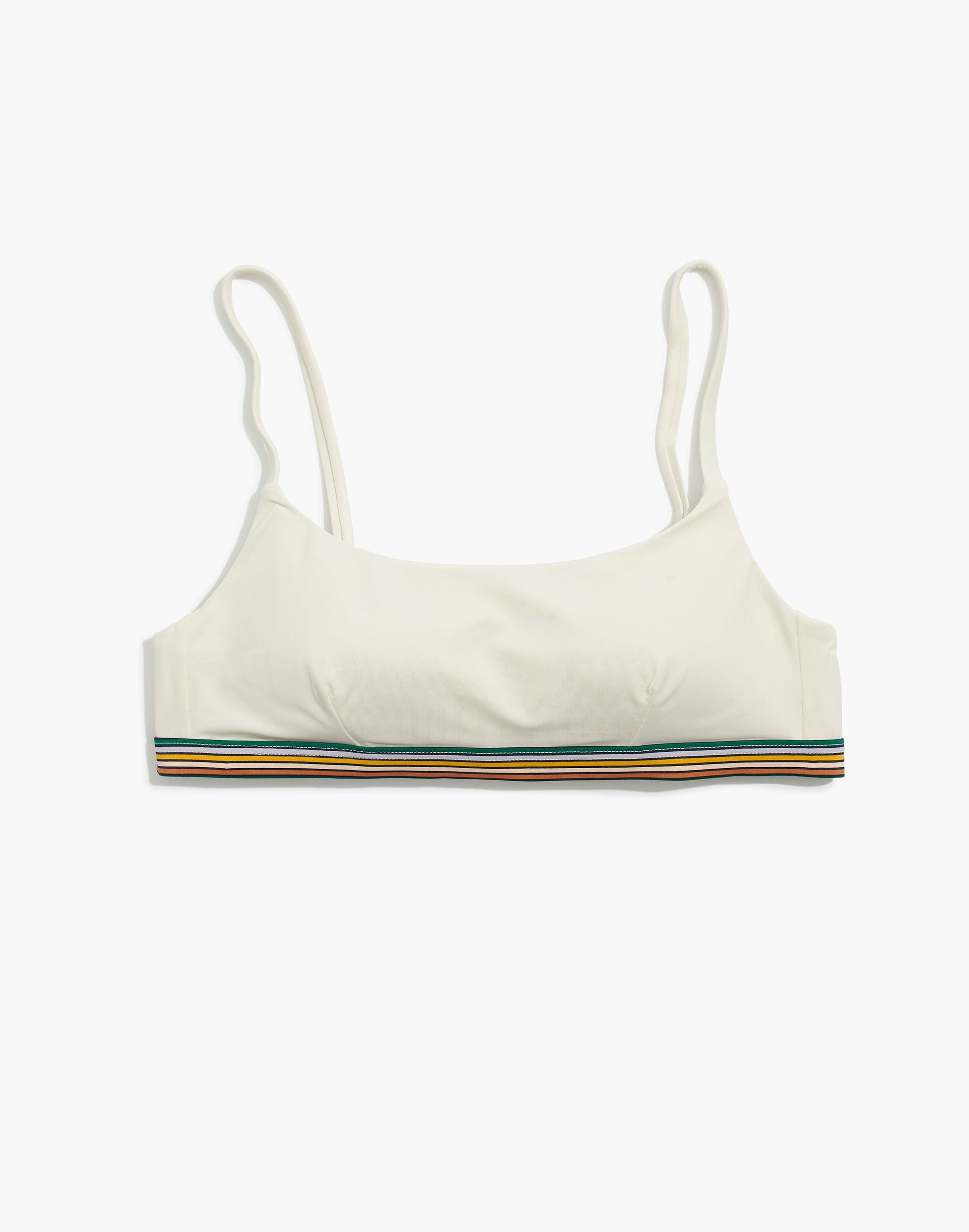 Madewell Second Wave Rainbow-Trimmed Sport Bikini Top
